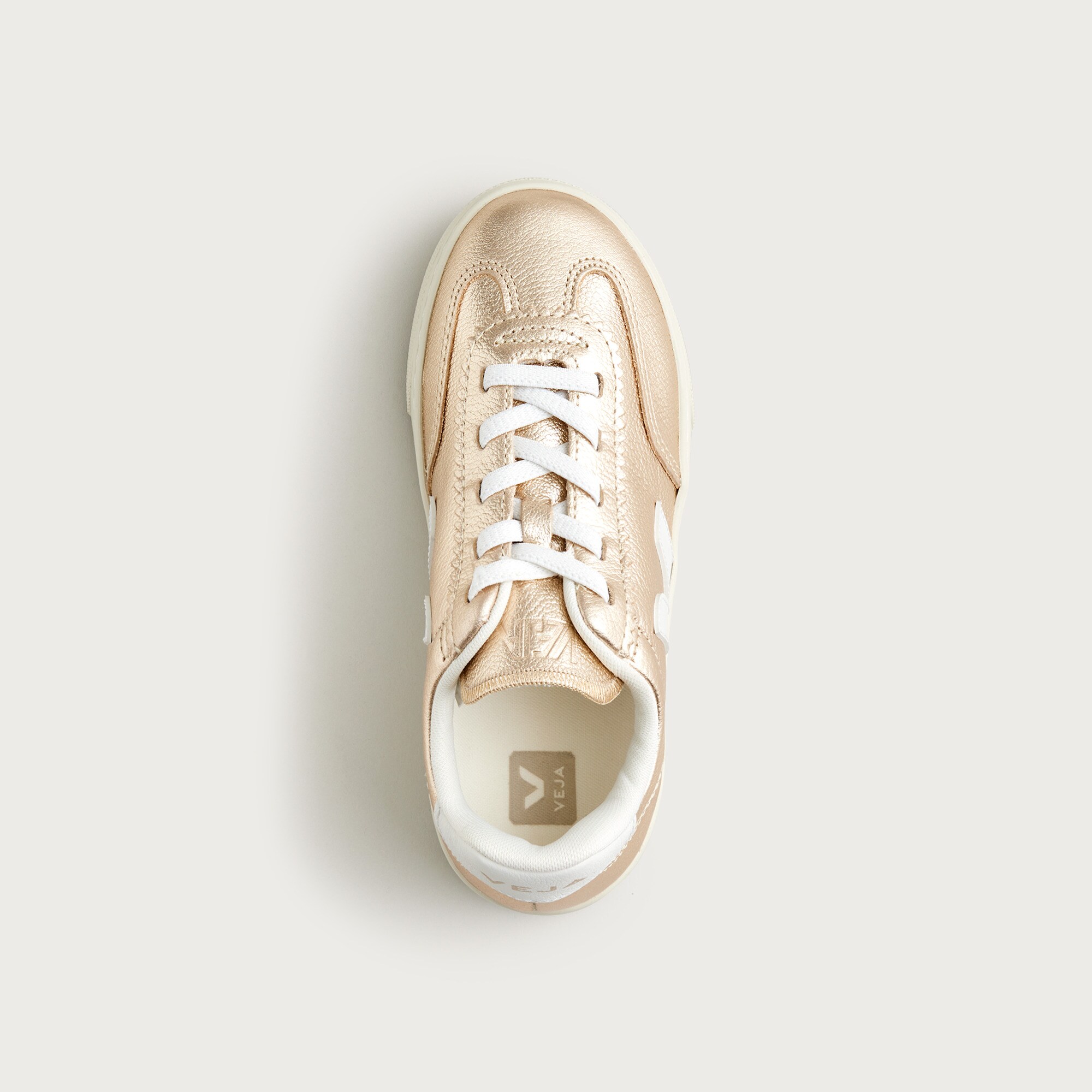 Kids' Veja™ volley metallic leather sneakers