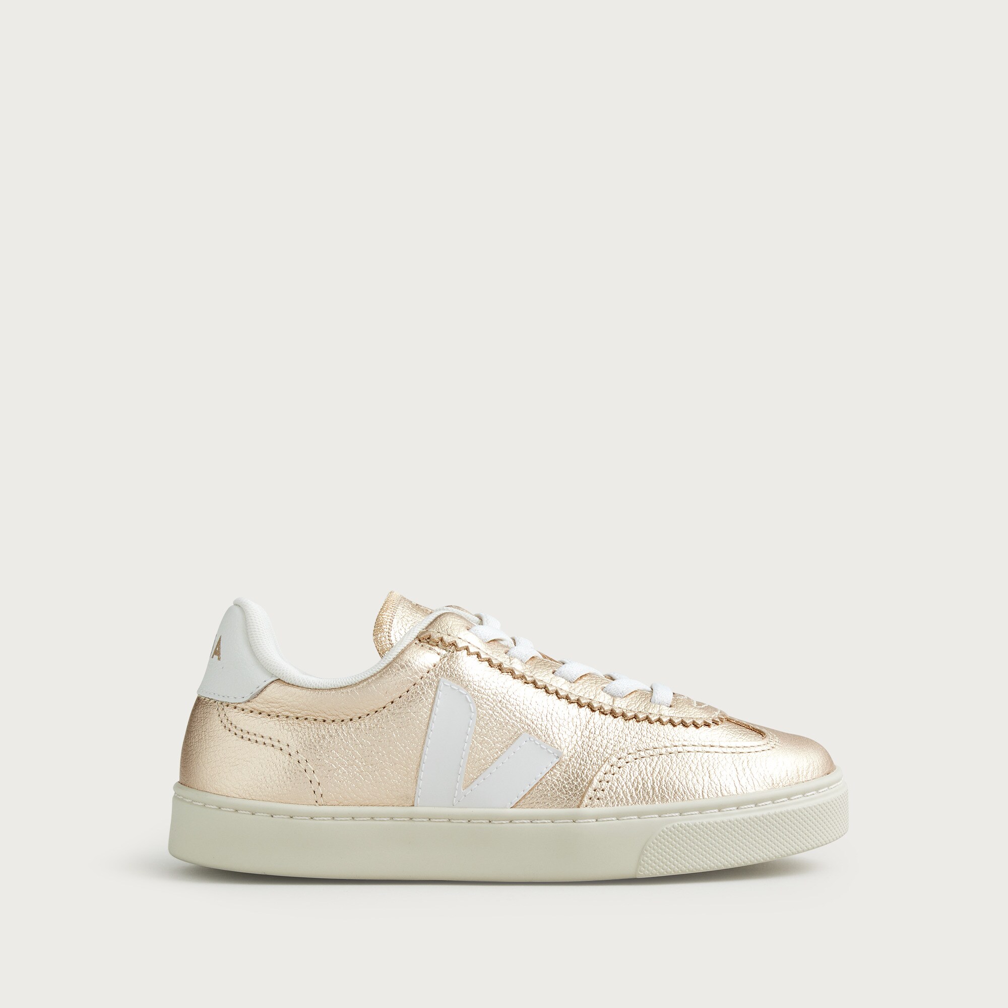 Kids' Veja™ volley metallic leather sneakers
