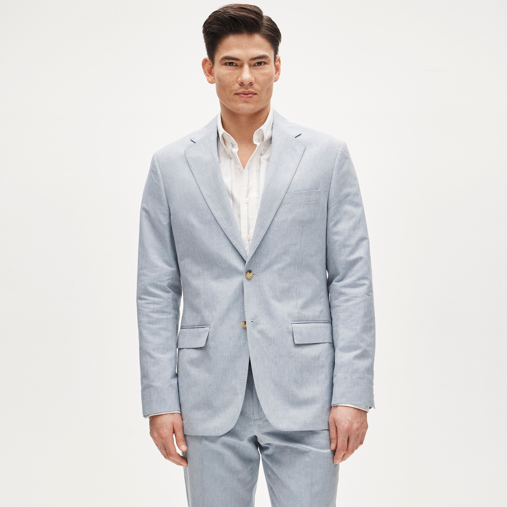 Crosby Classic-fit suit jacket in Baird McNutt Irish cotton-linen blend