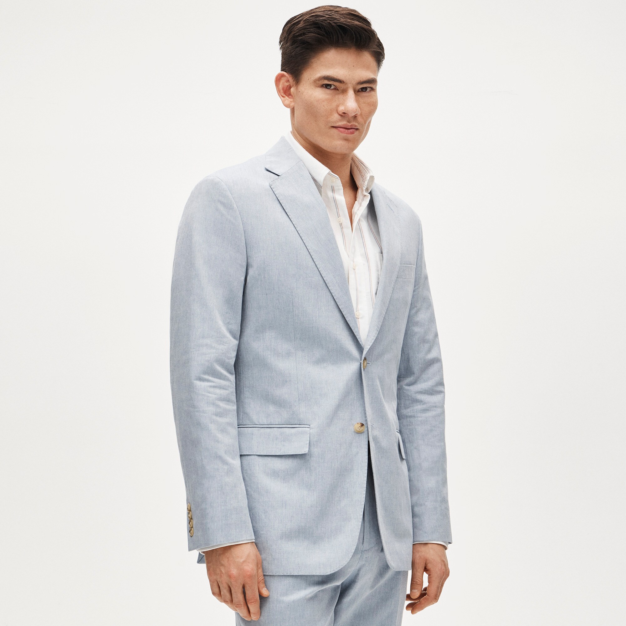 Crosby Classic-fit Suit Jacket In Baird McNutt Irish Cotton-linen