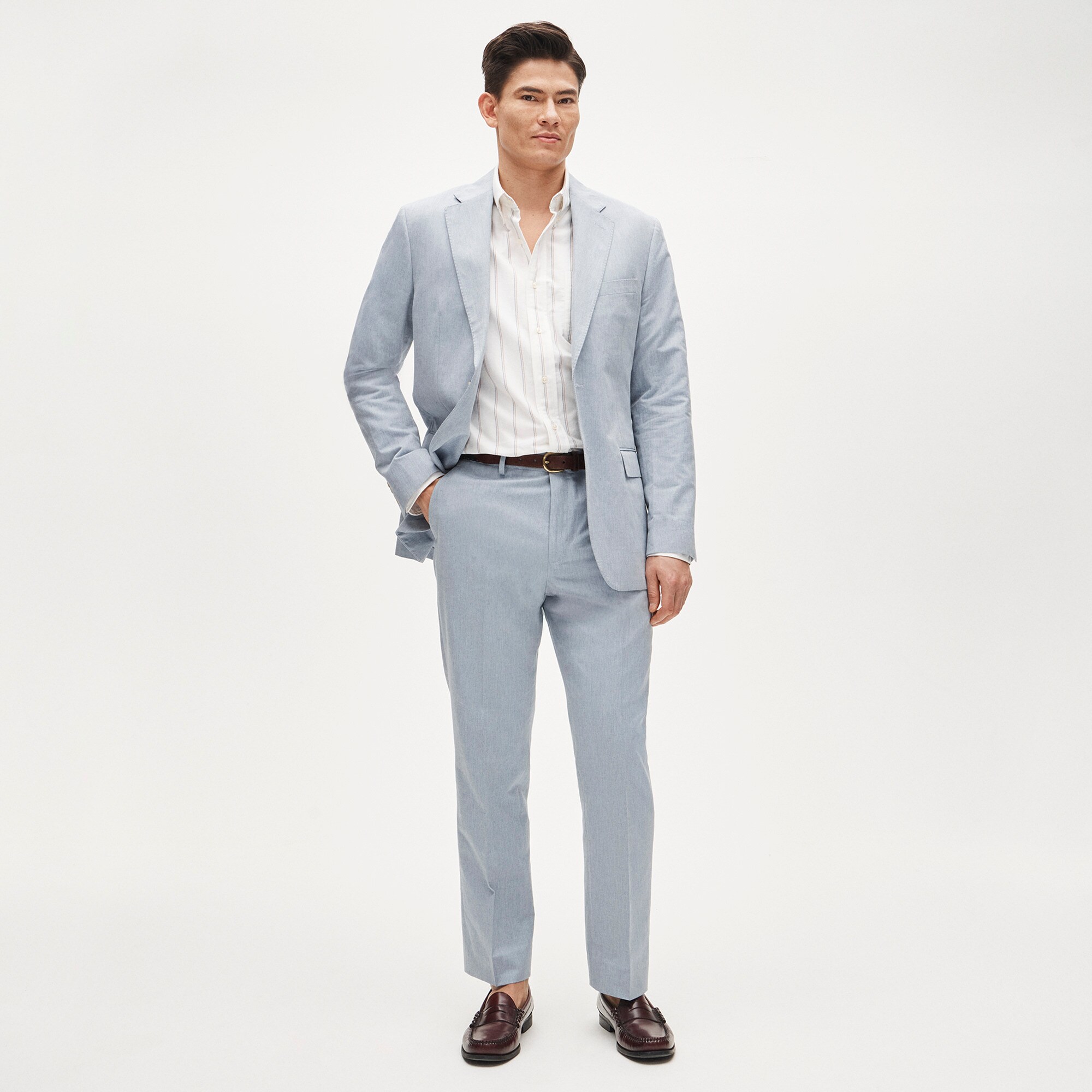 Crosby Classic-fit suit jacket in Baird McNutt Irish cotton-linen blend