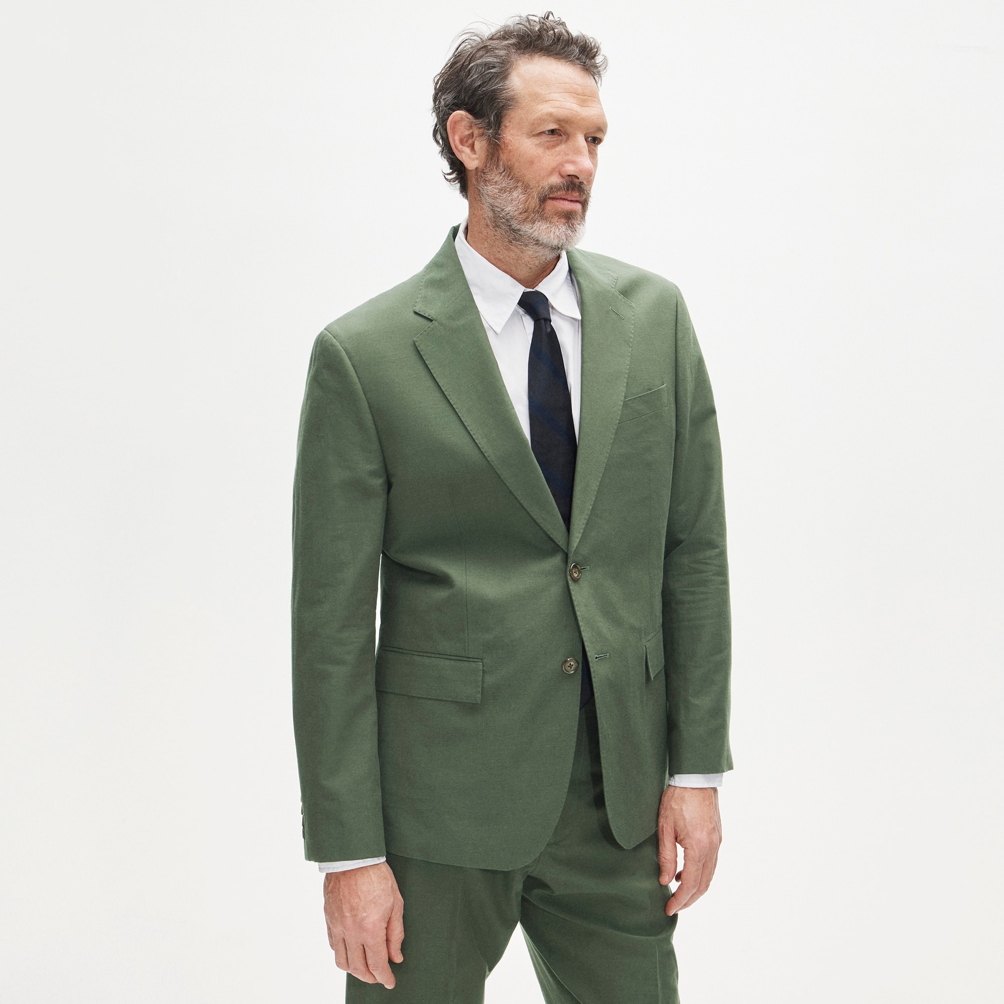 Crosby Classic-fit suit jacket in Baird McNutt Irish cotton-linen blend