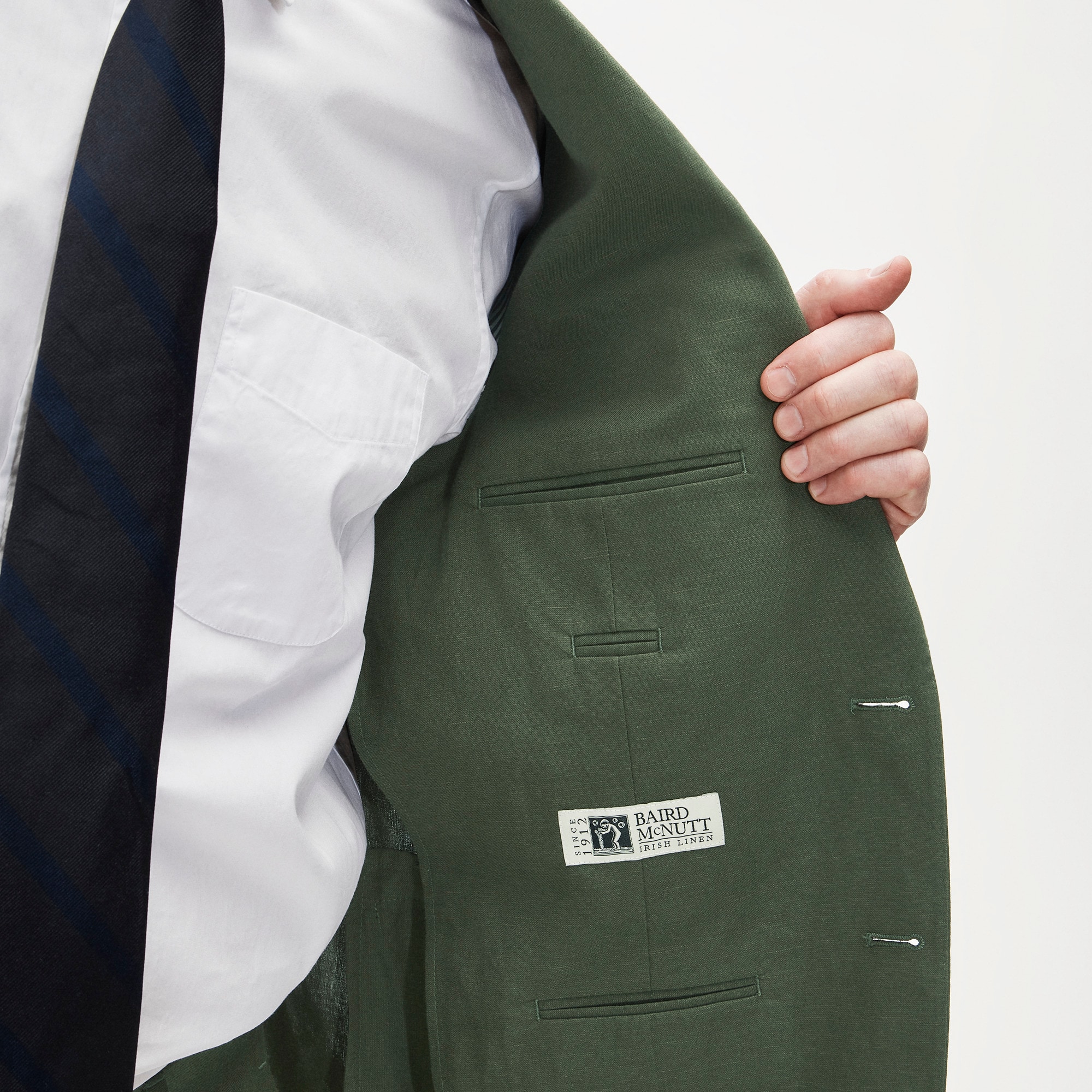 Crosby Classic-fit Suit Jacket In Baird McNutt Irish Cotton-linen