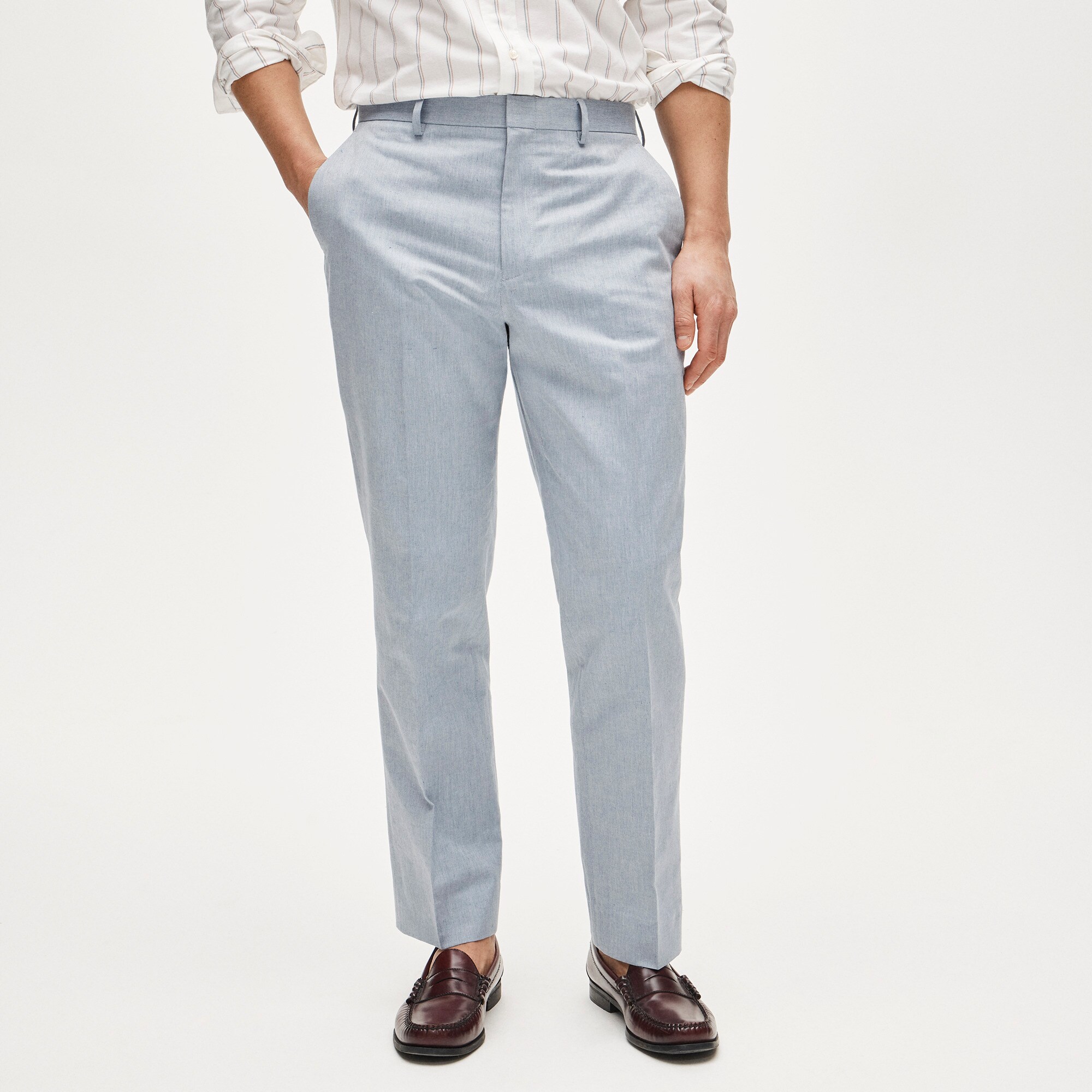  Crosby Classic-fit suit pant in Irish cotton-linen blend