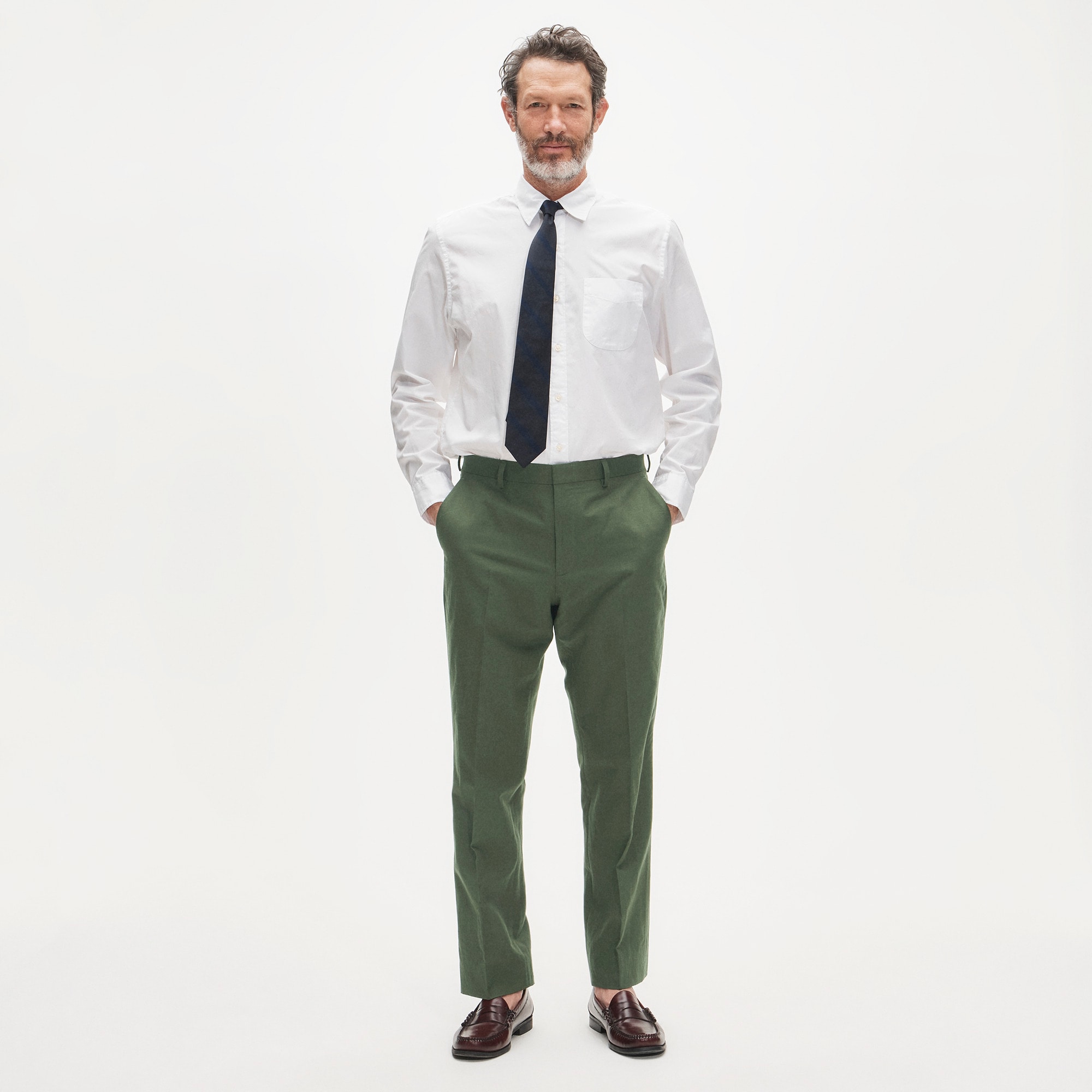 Crosby Classic-fit suit pant in Baird McNutt Irish cotton-linen blend