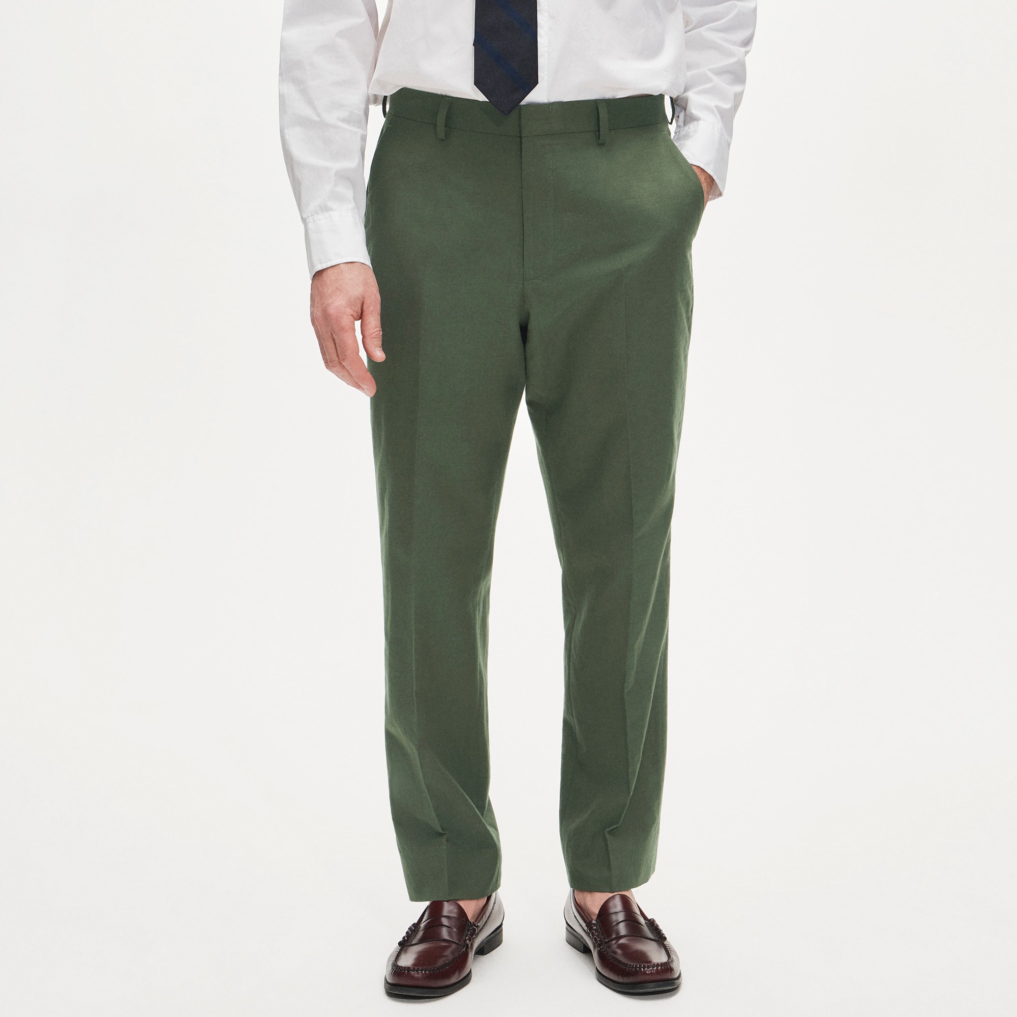 Crosby Classic-fit suit pant in Baird McNutt Irish cotton-linen blend