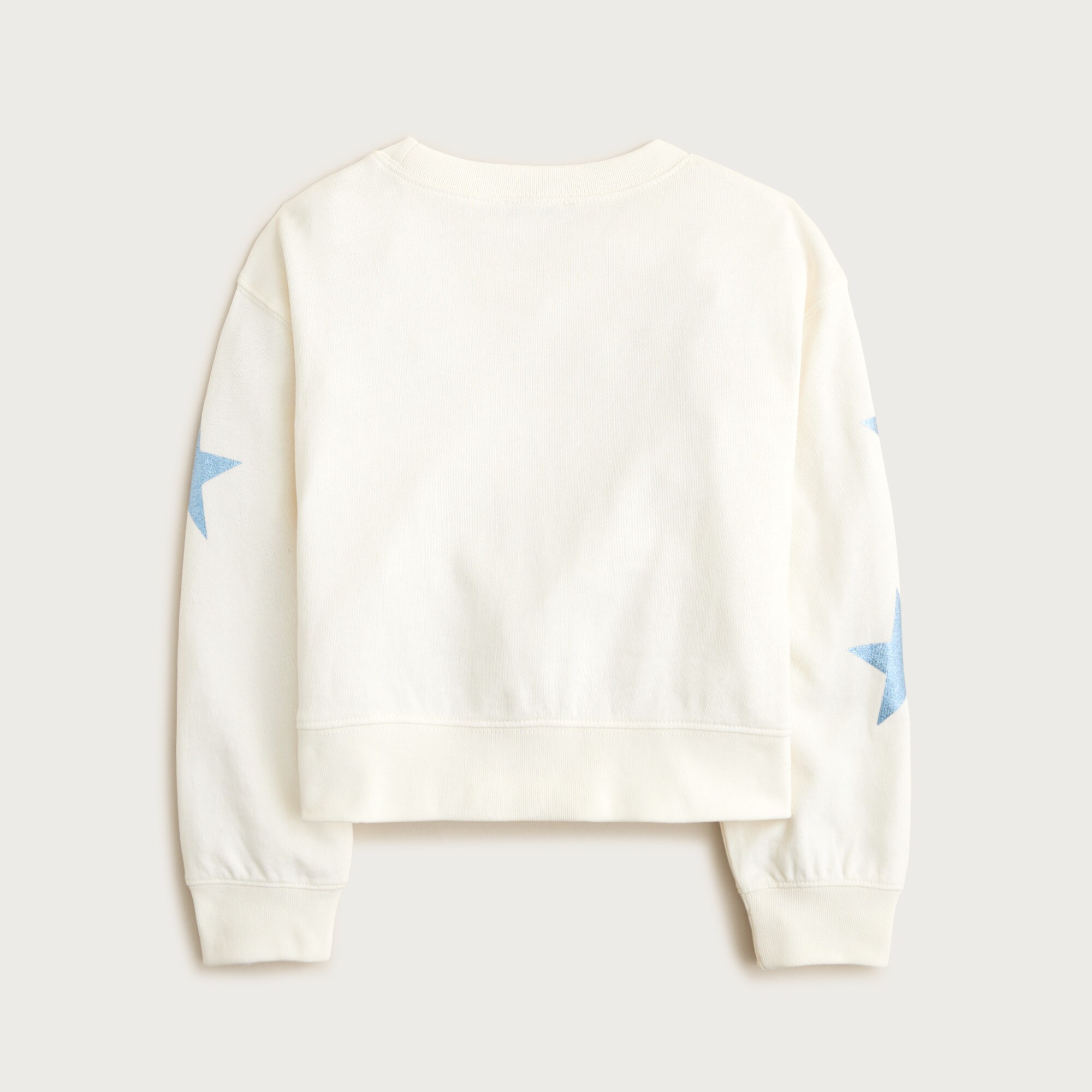 Girls' metallic star crewneck sweatshirt