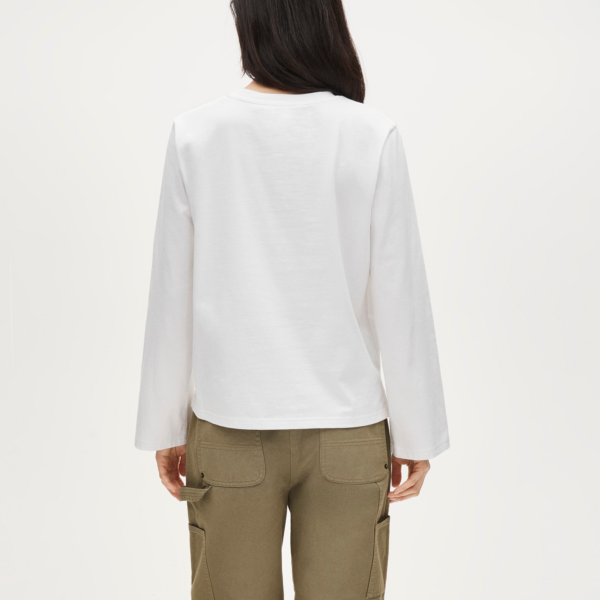Boyfriend jersey relaxed long-sleeve T-shirt