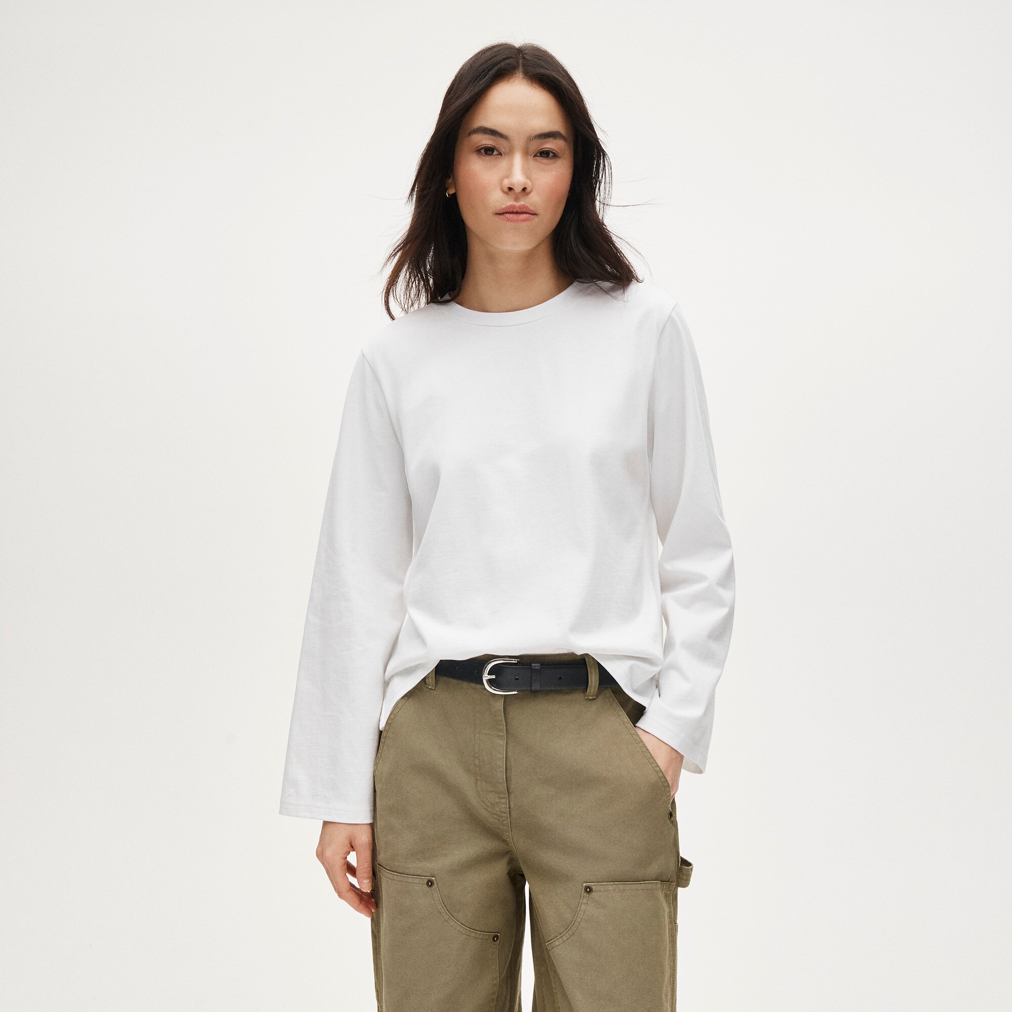 Boyfriend jersey relaxed long-sleeve T-shirt