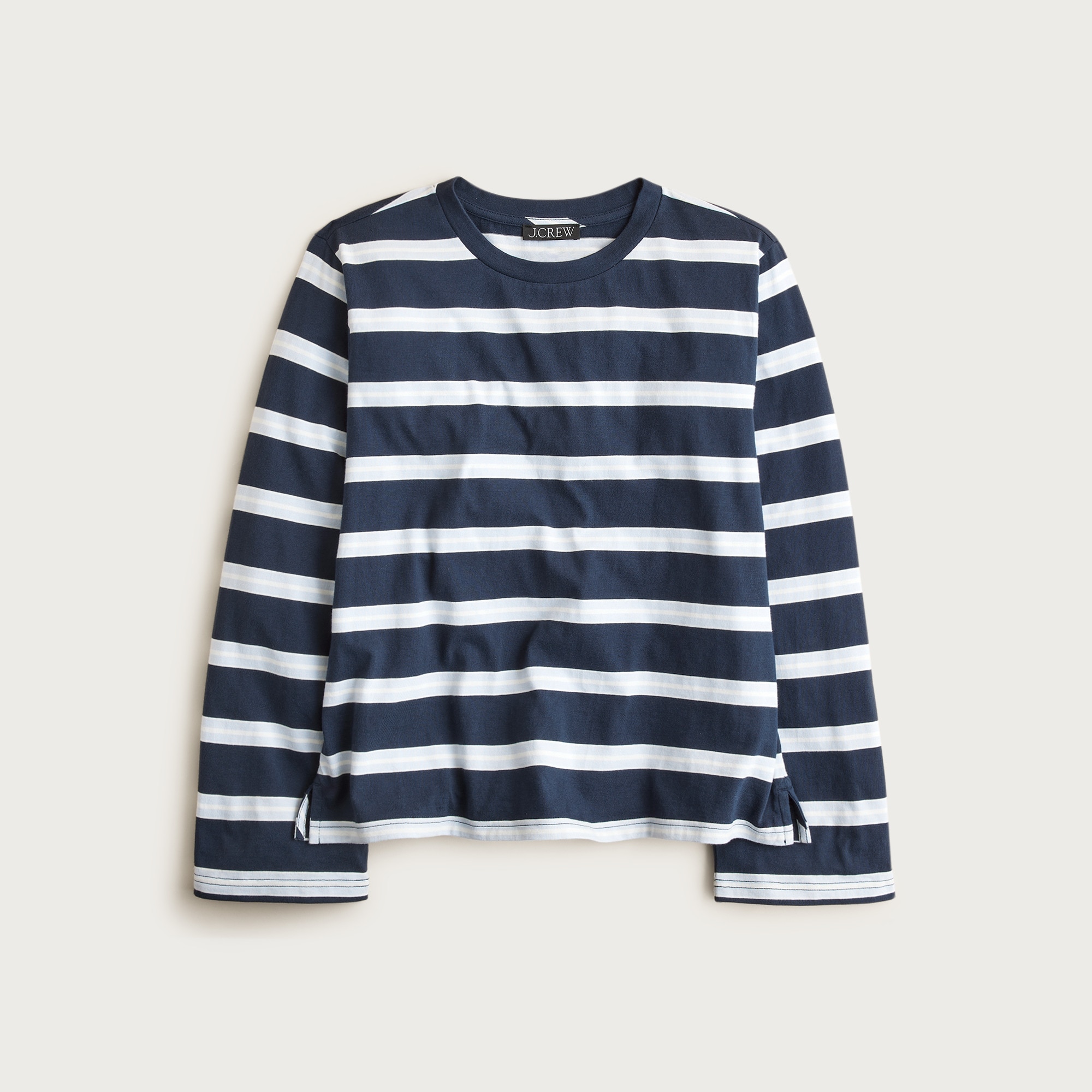 Boyfriend jersey relaxed long-sleeve T-shirt in stripe from J.Crew - $55