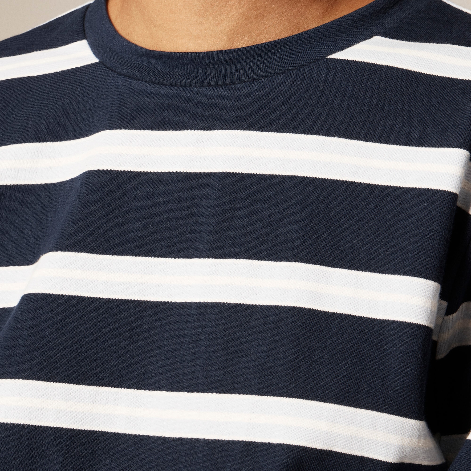 Boyfriend jersey relaxed long-sleeve T-shirt in stripe - image 3