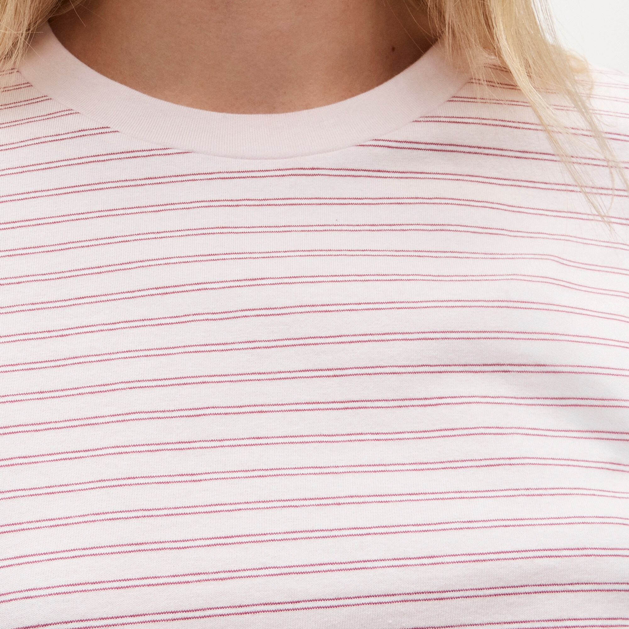 Boyfriend jersey relaxed long-sleeve T-shirt in stripe
