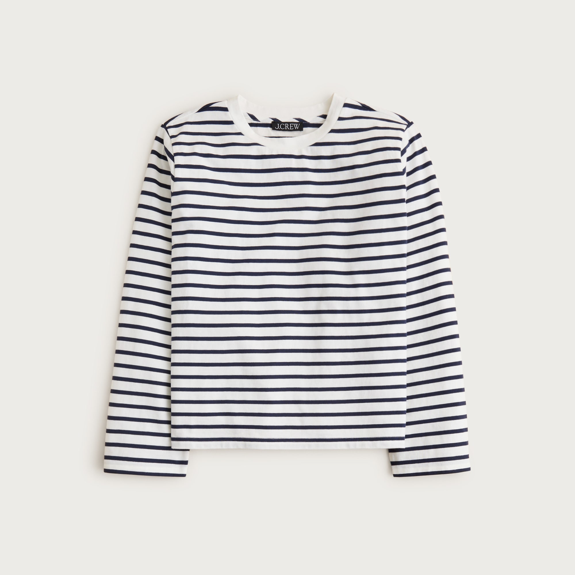 Boyfriend jersey relaxed long-sleeve T-shirt in stripe - image 5