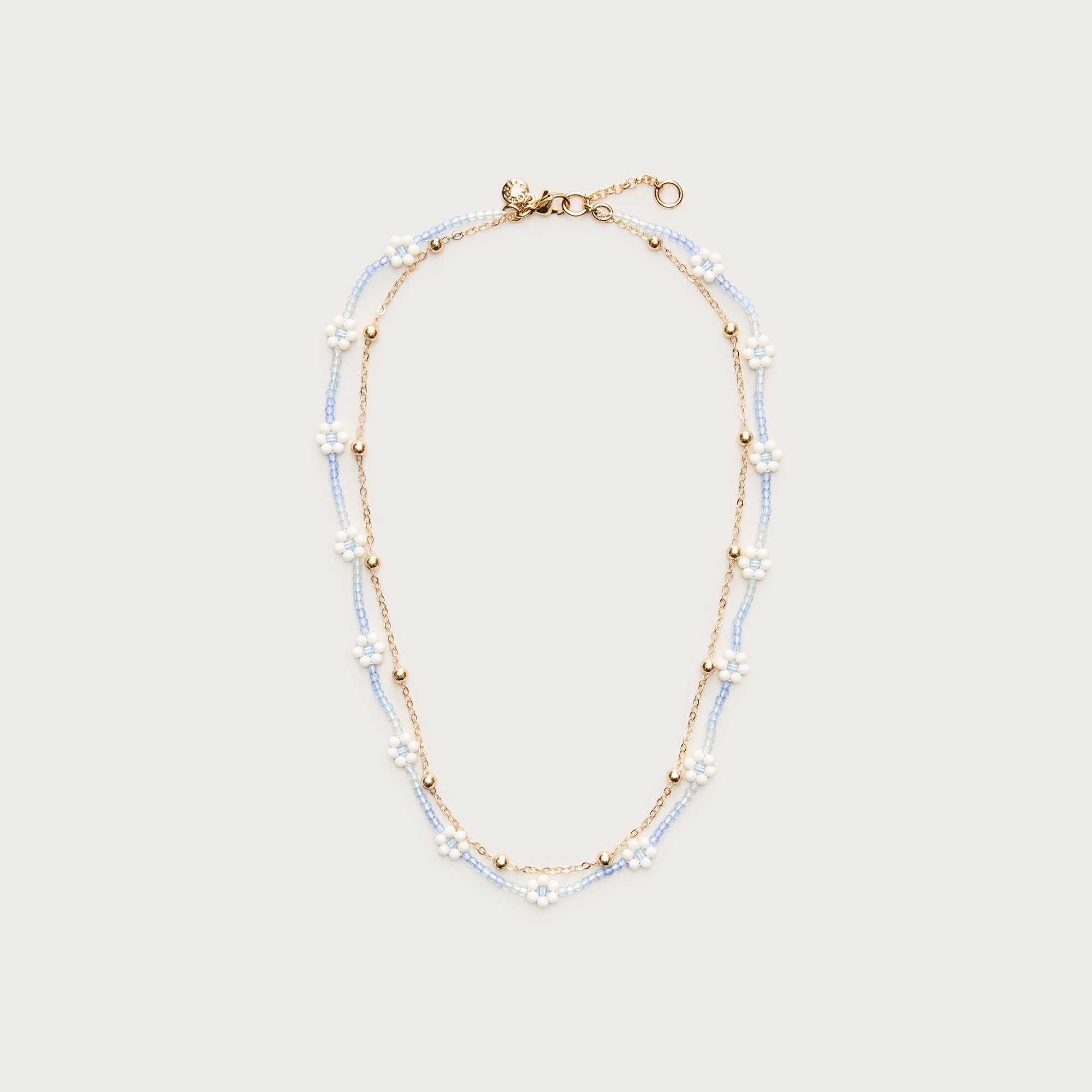Girls' beaded flower necklaces set-of-two
