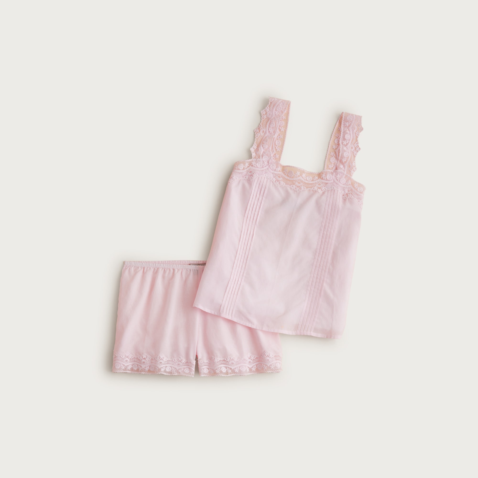 Lace-trim camisole pajama set