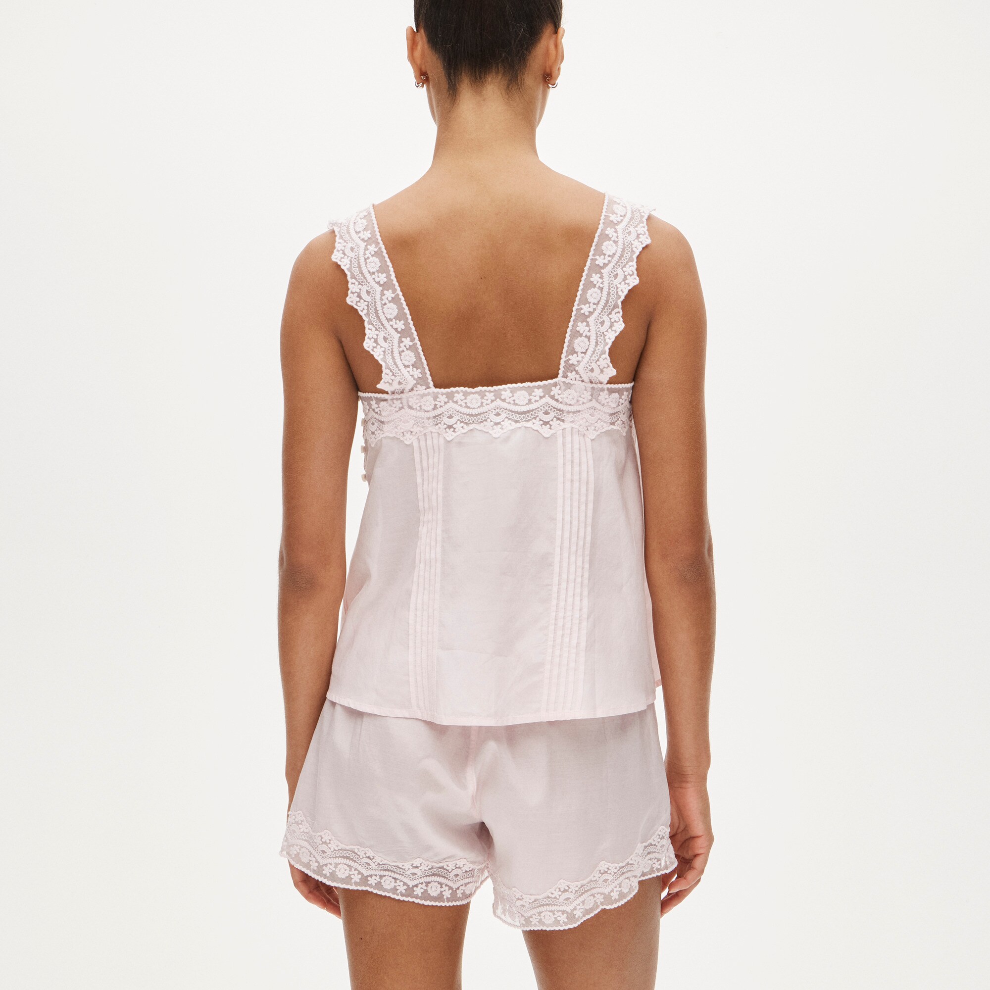Lace-trim camisole pajama set