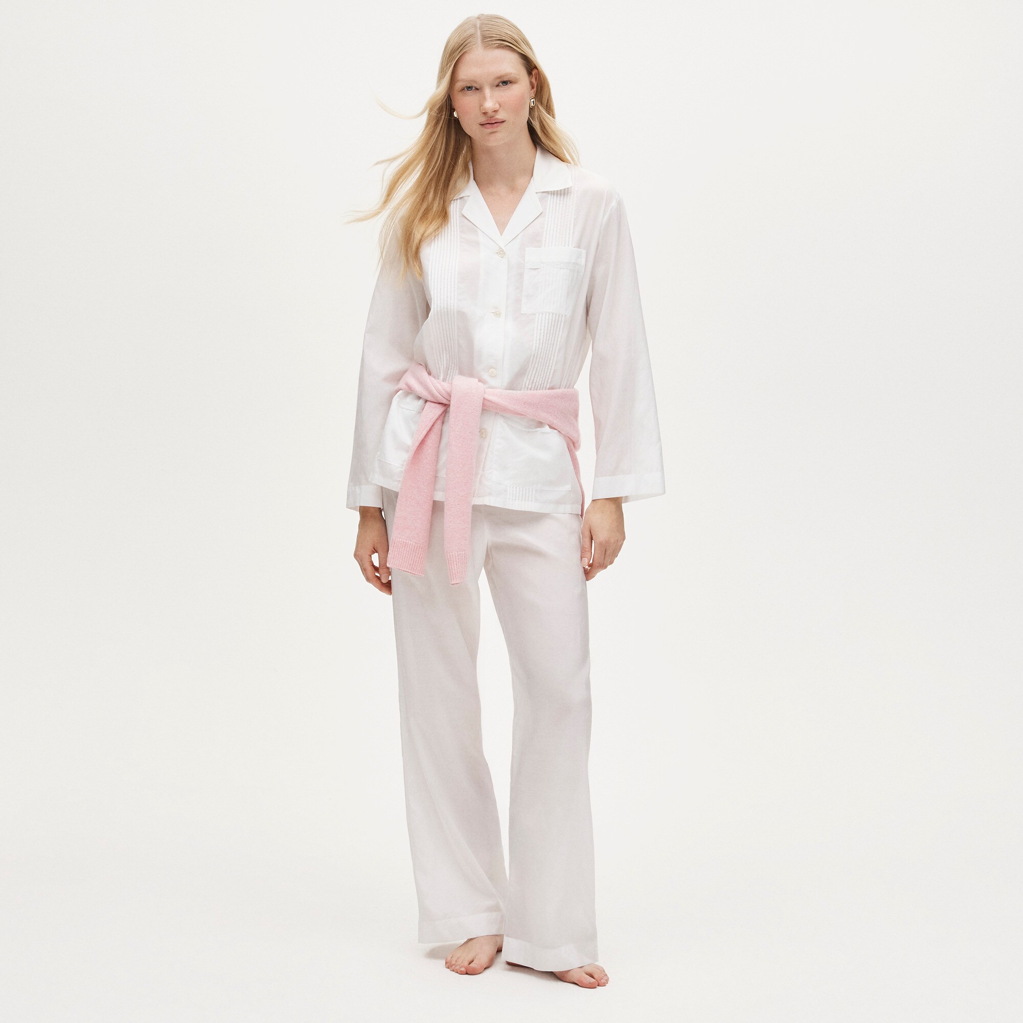 Pintuck pajama pant set