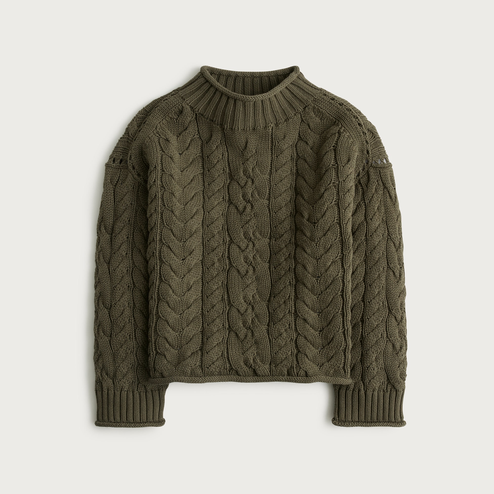 womens 2025 Rollneck&trade; cable-knit sweater