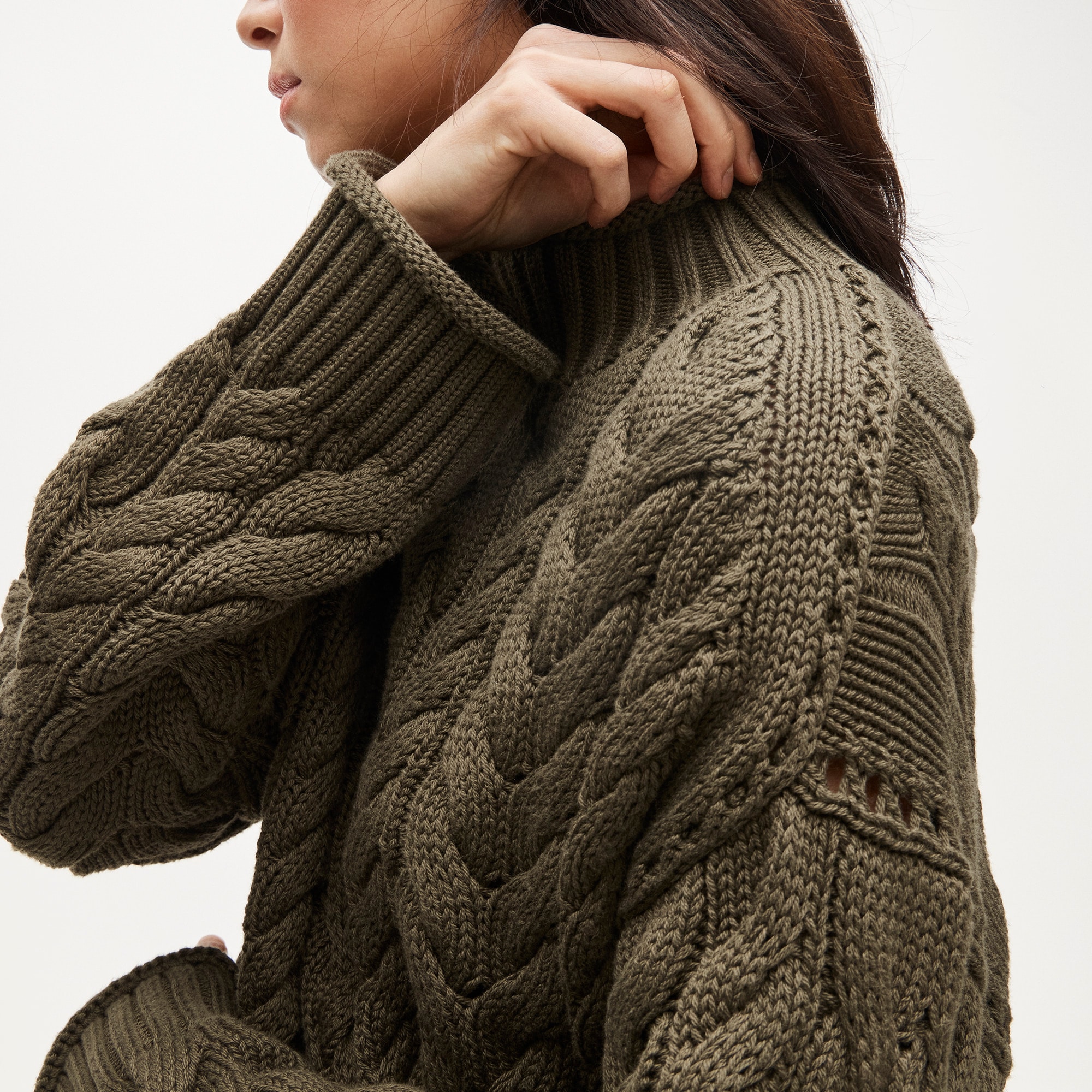 2025 Rollneck™ cable-knit sweater