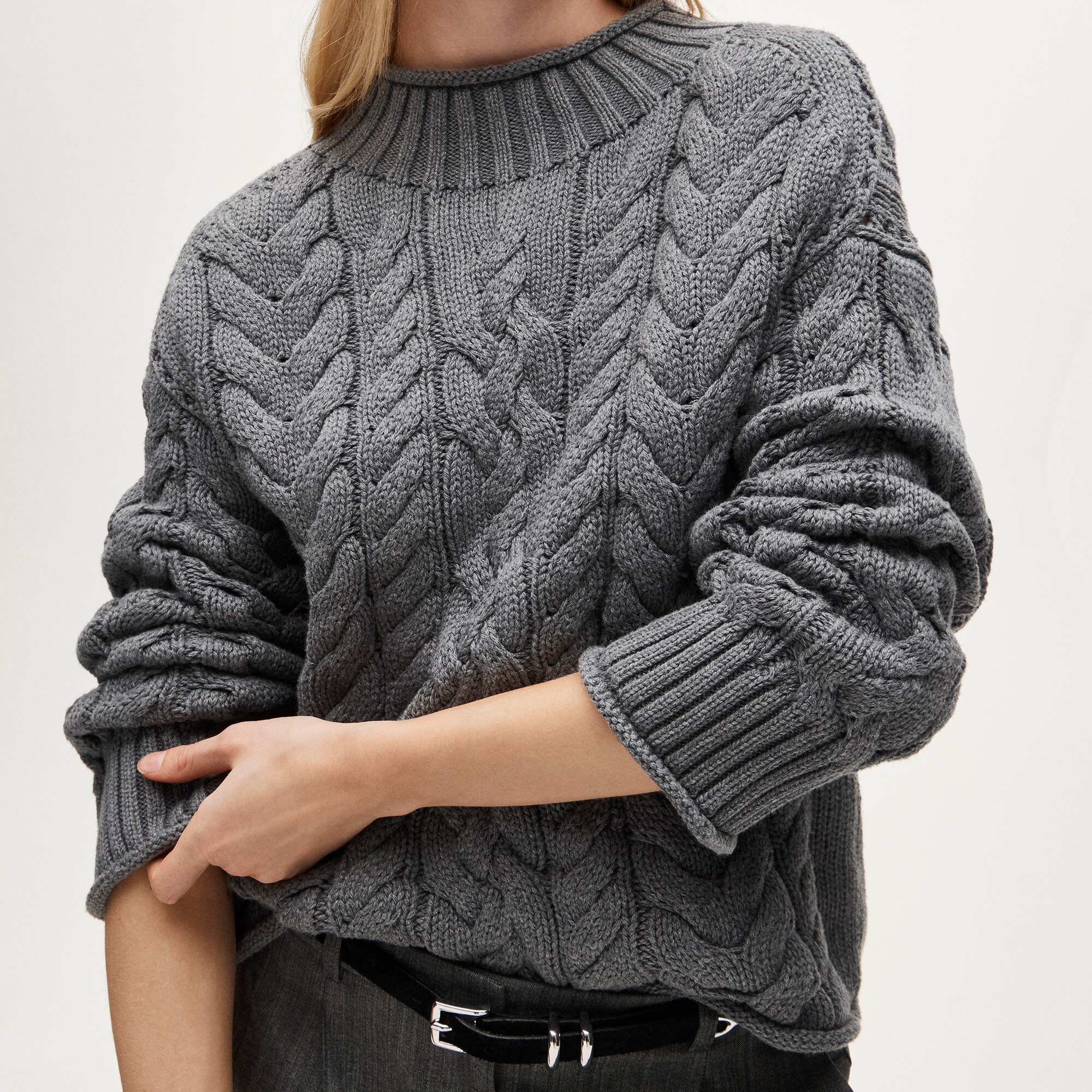 2025 Rollneck™ cable-knit sweater