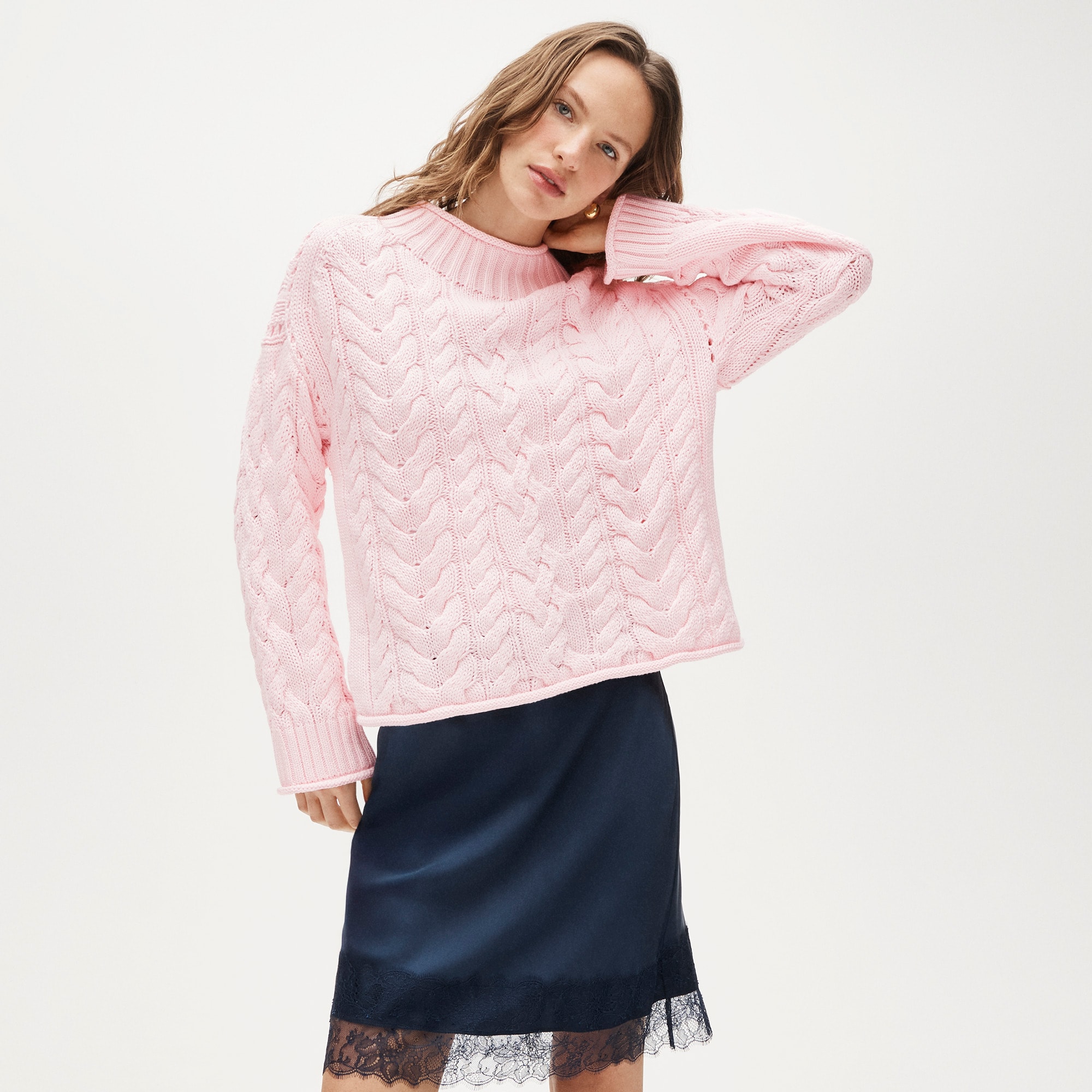 2025 Rollneck™ cable-knit sweater