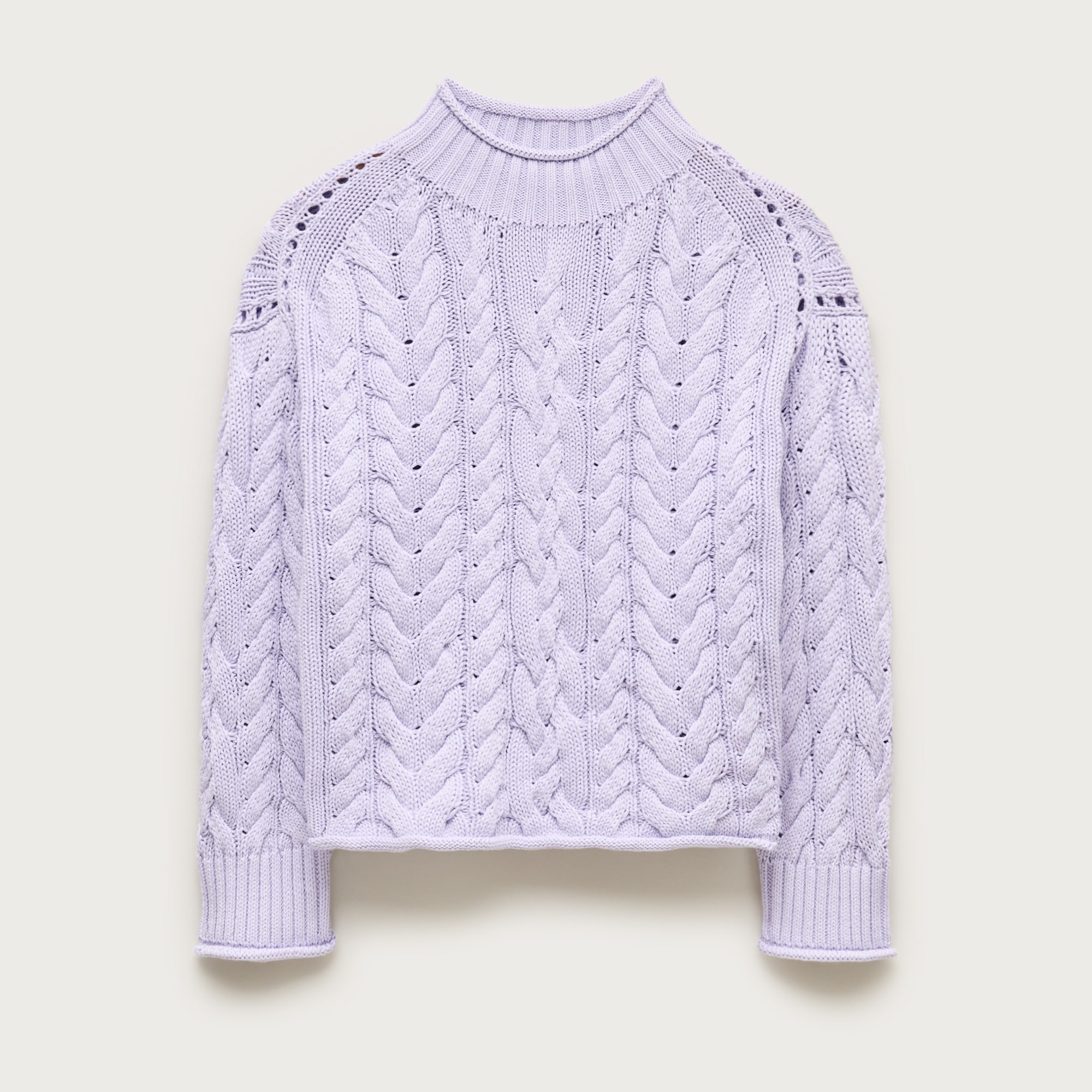 2025 Rollneck™ cable-knit sweater