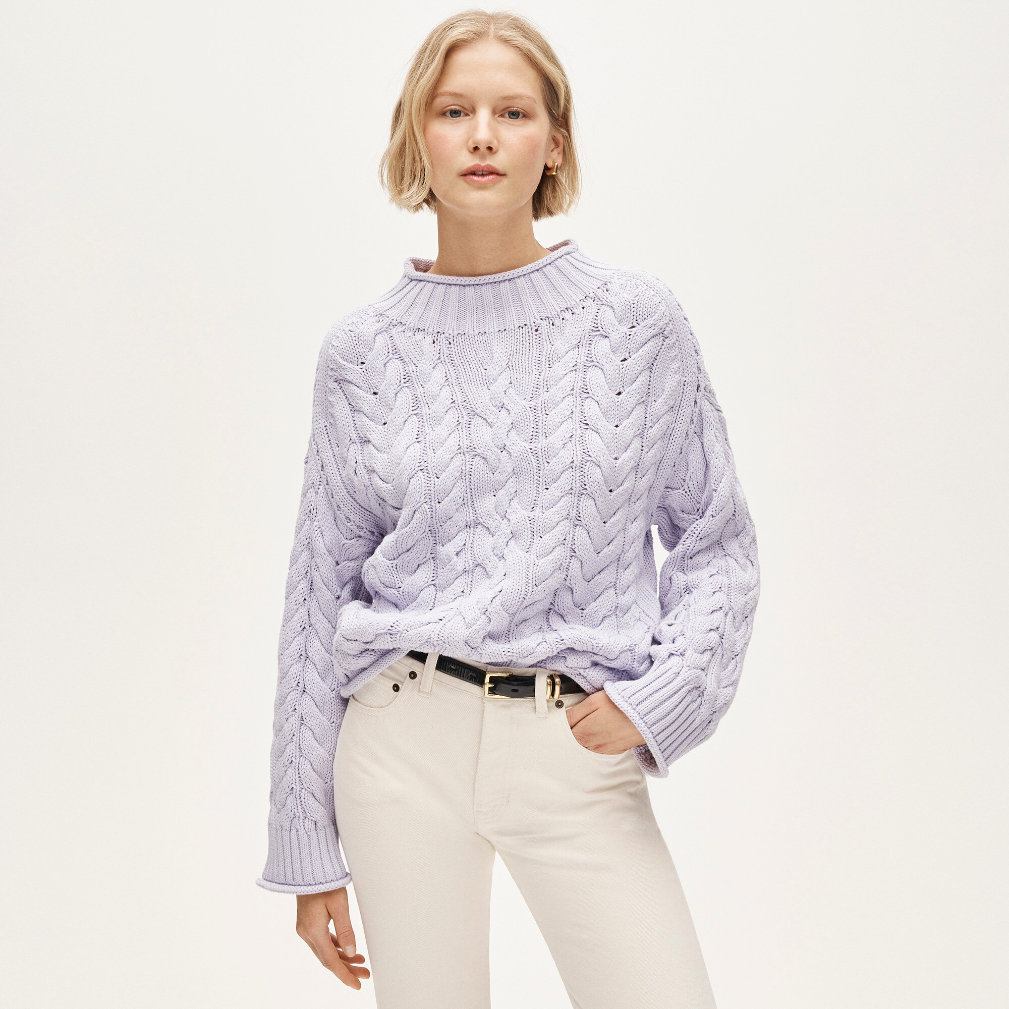 2025 Rollneck™ Cable-knit Sweater For Women | J.Crew