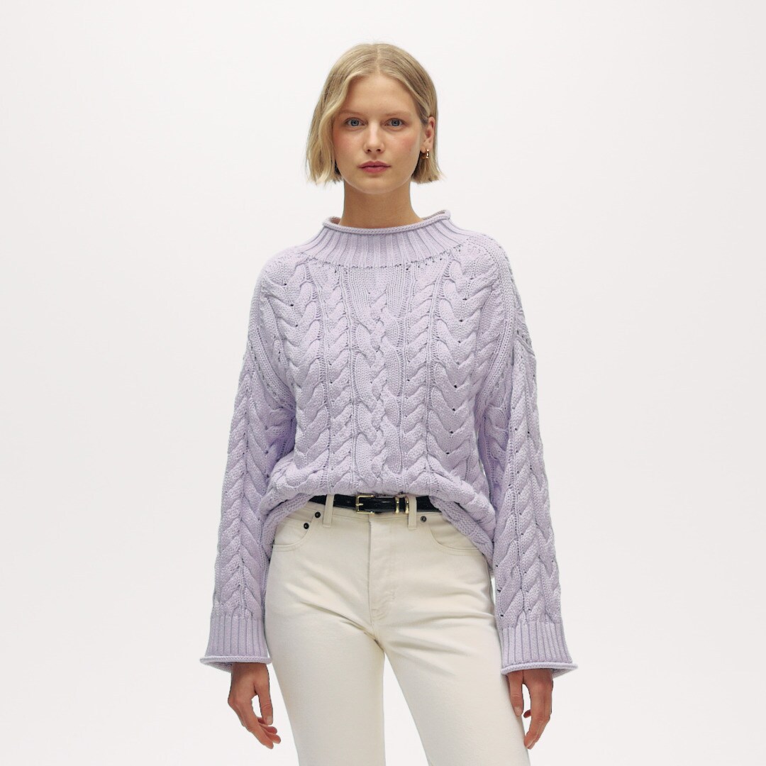2025 Rollneck&trade; cable-knit sweater