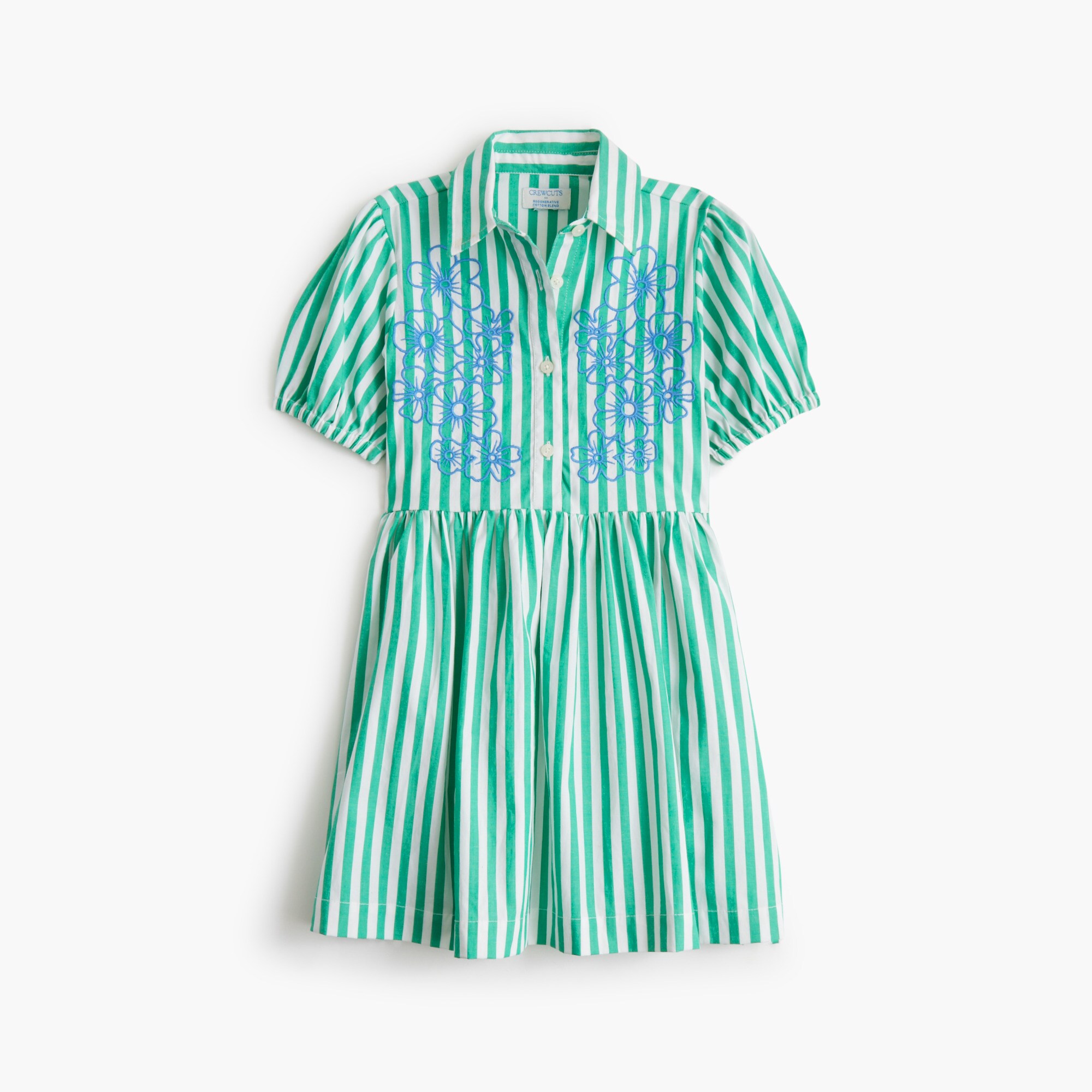 girls' embroidered shirt-dress for girls