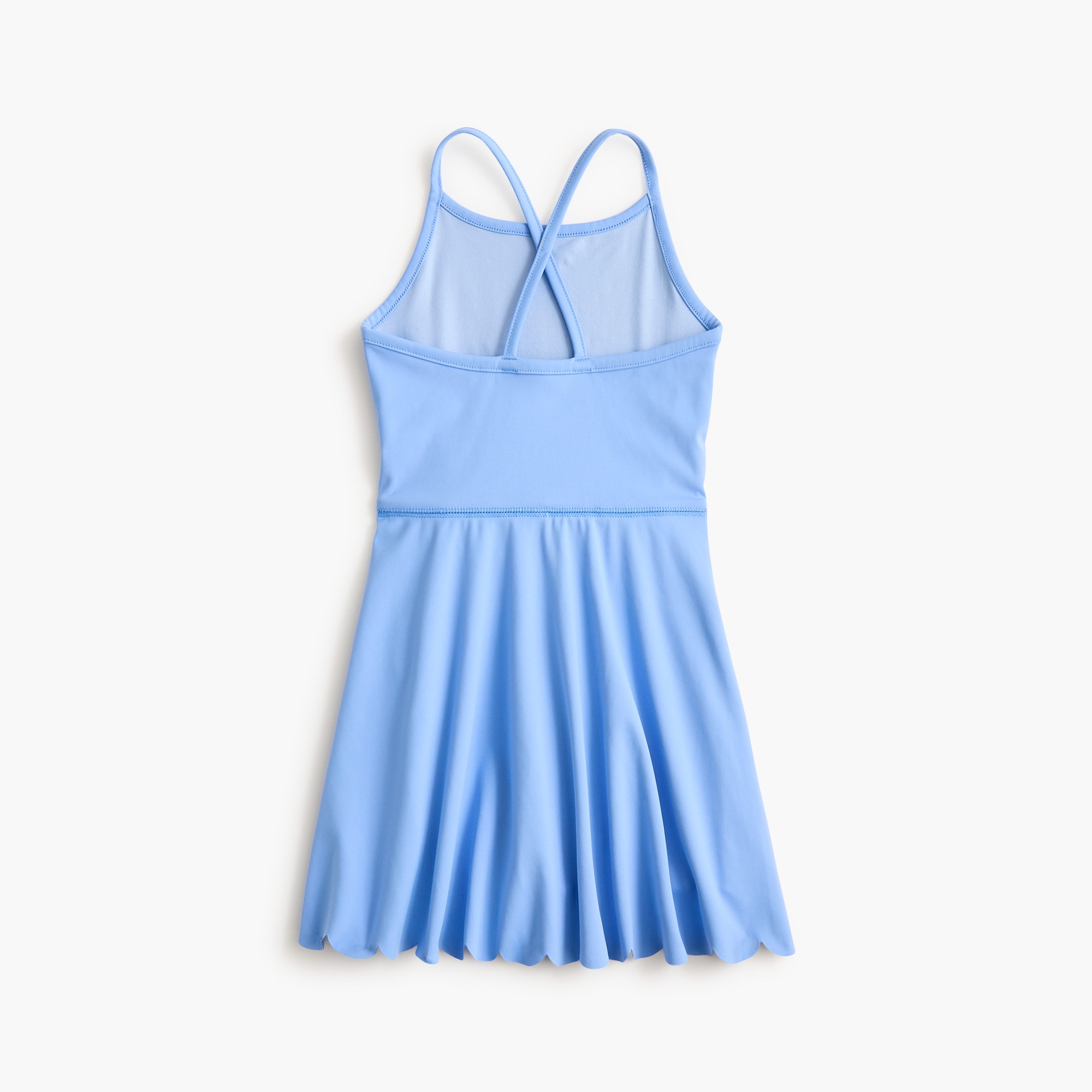 Girls' scallop-hem active dress