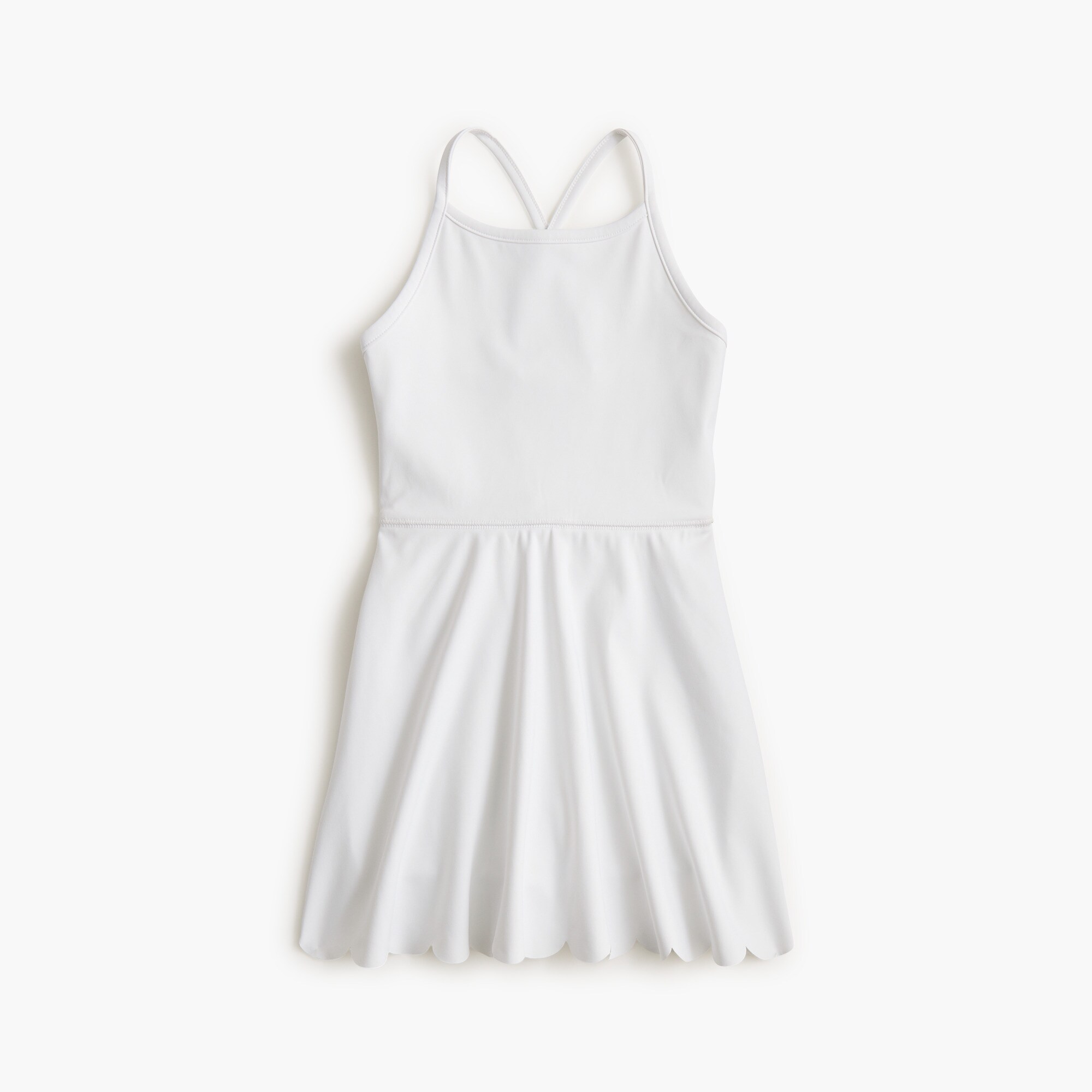 girls' scallop-hem active dress for girls