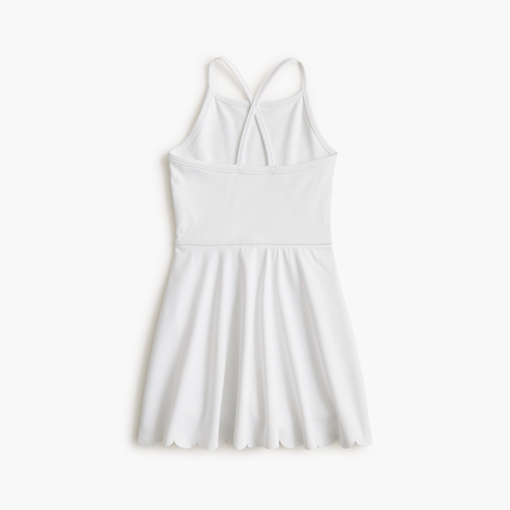 Girls' scallop-hem active dress