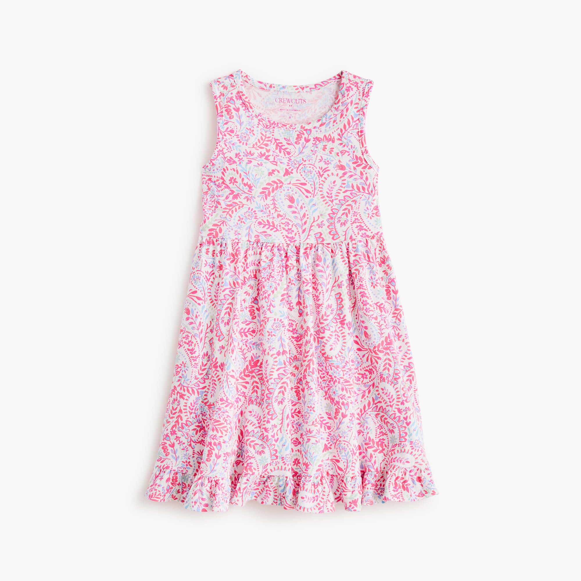 Girls' paisley-print tank dress