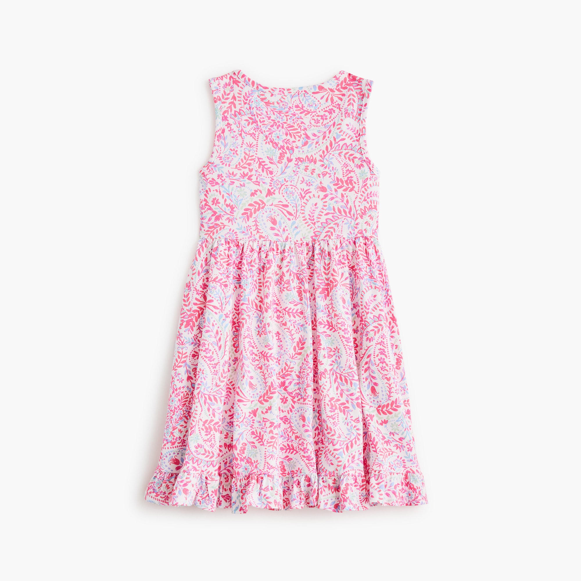 Girls' paisley-print tank dress