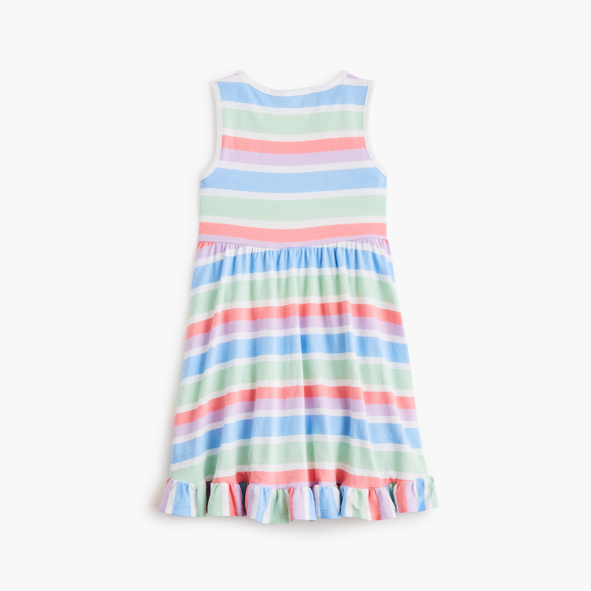 Girls' striped knit tank dress