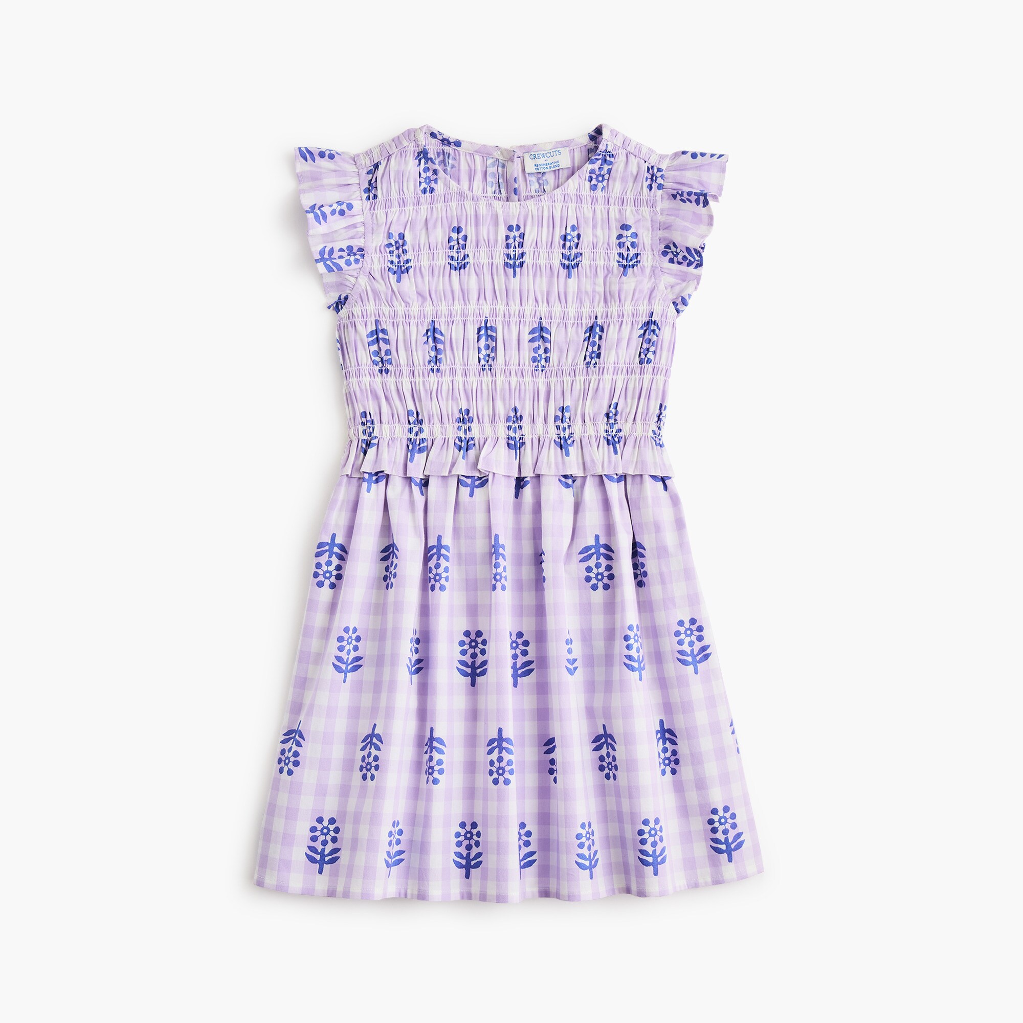  Girls' gingham smocked dress