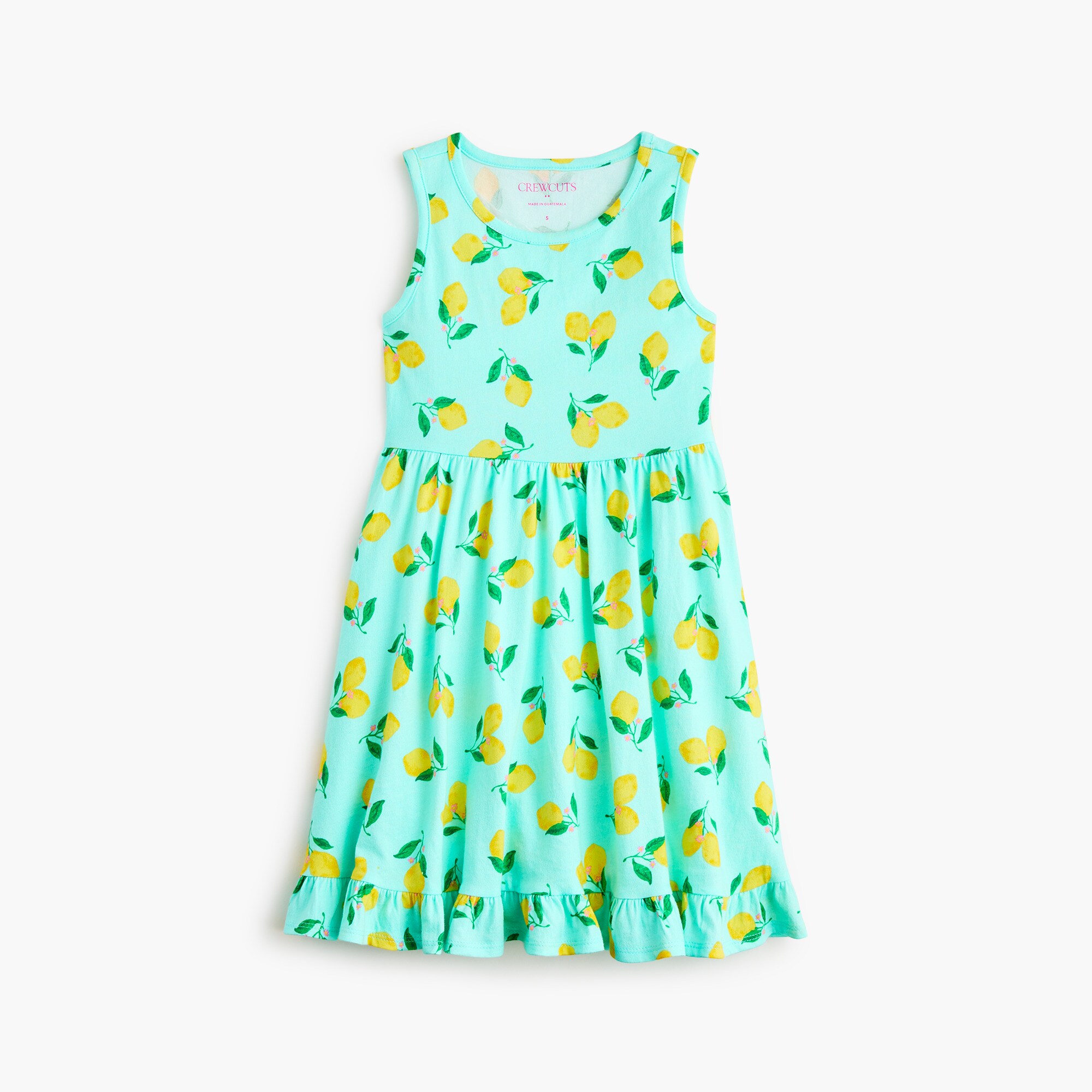 girls' lemon knit tank dress for girls