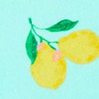 Girls' lemon knit tank dress GENTLE AQUA