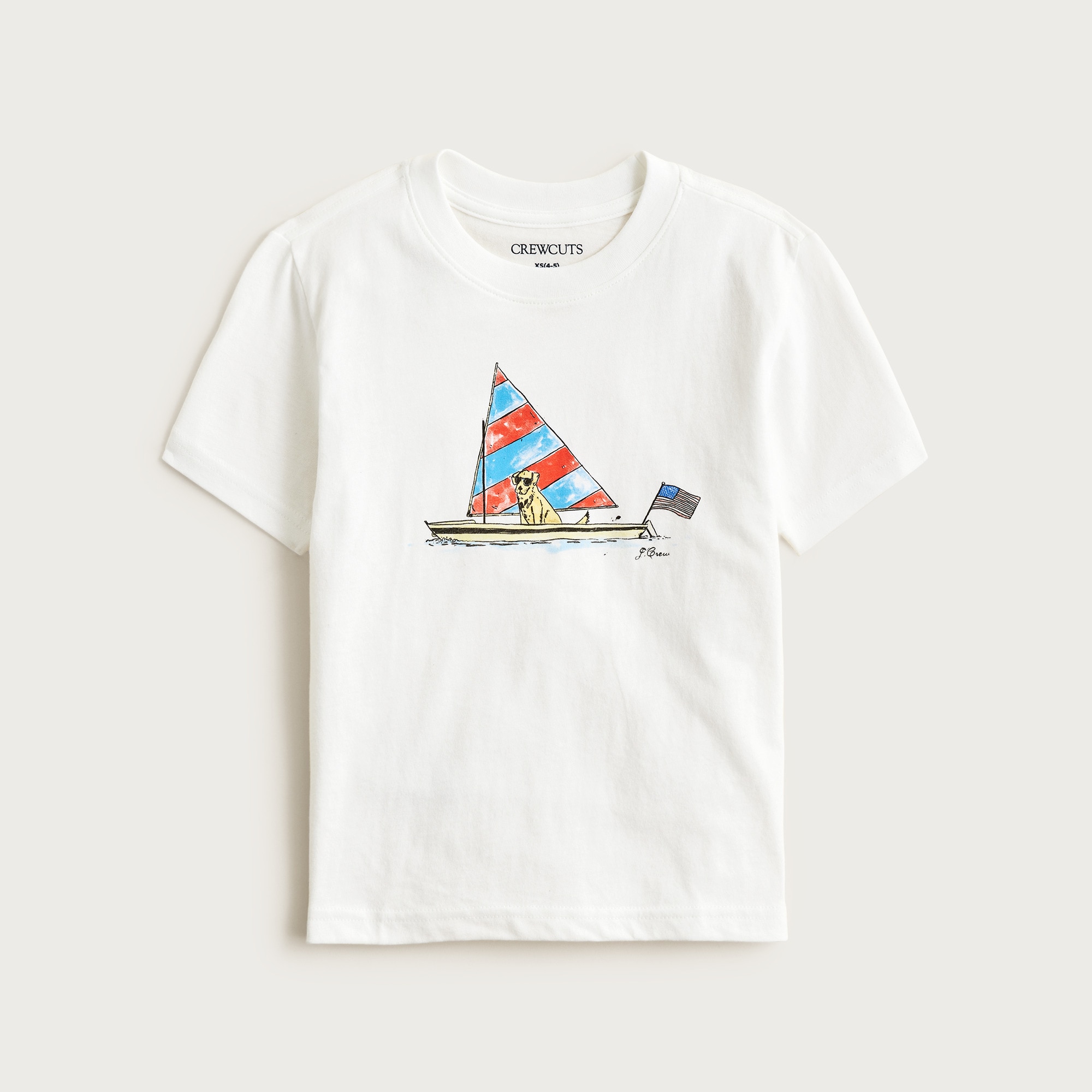 Kids' short-sleeve sailor dog graphic T-shirt
