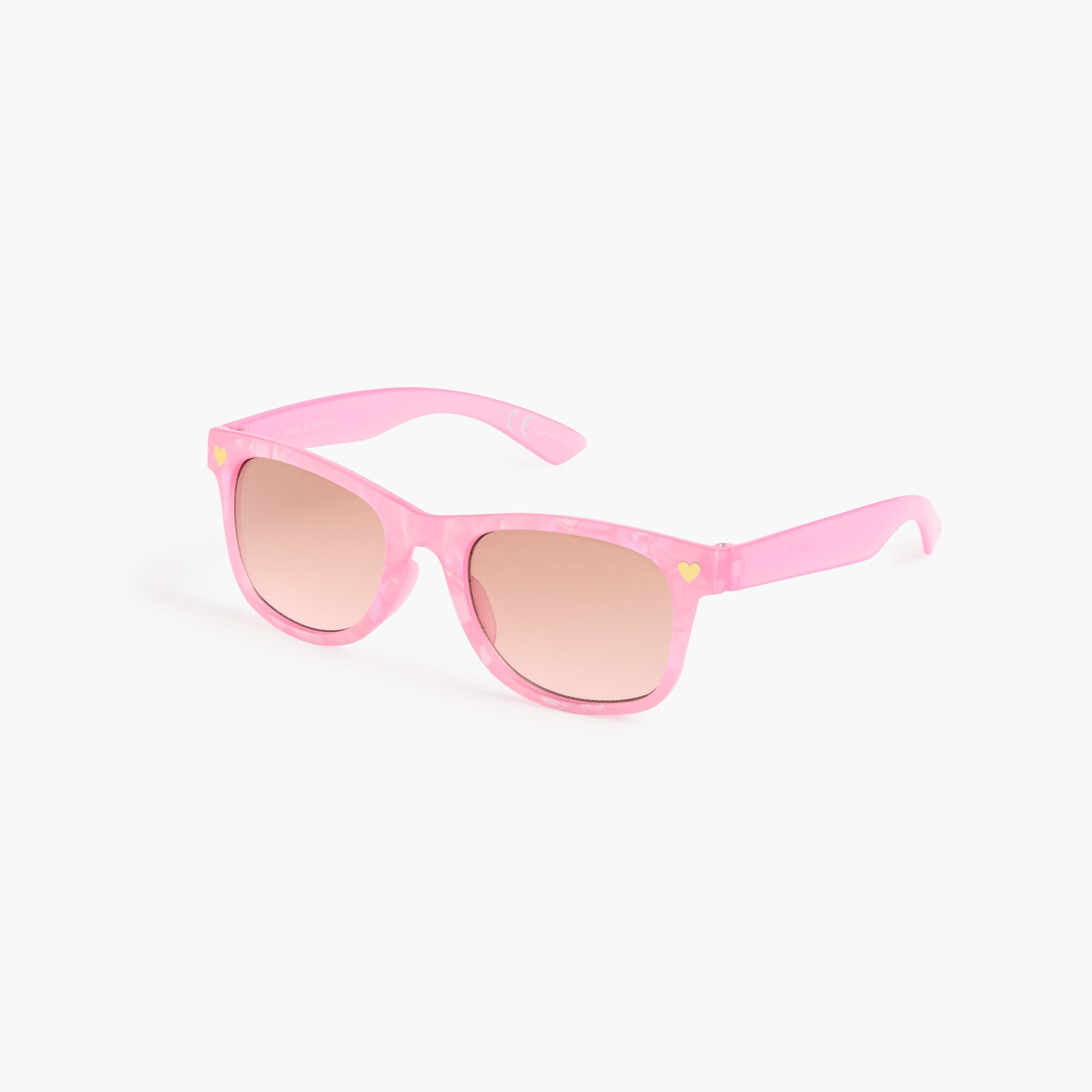 girls' heart rivet square sunglasses for girls