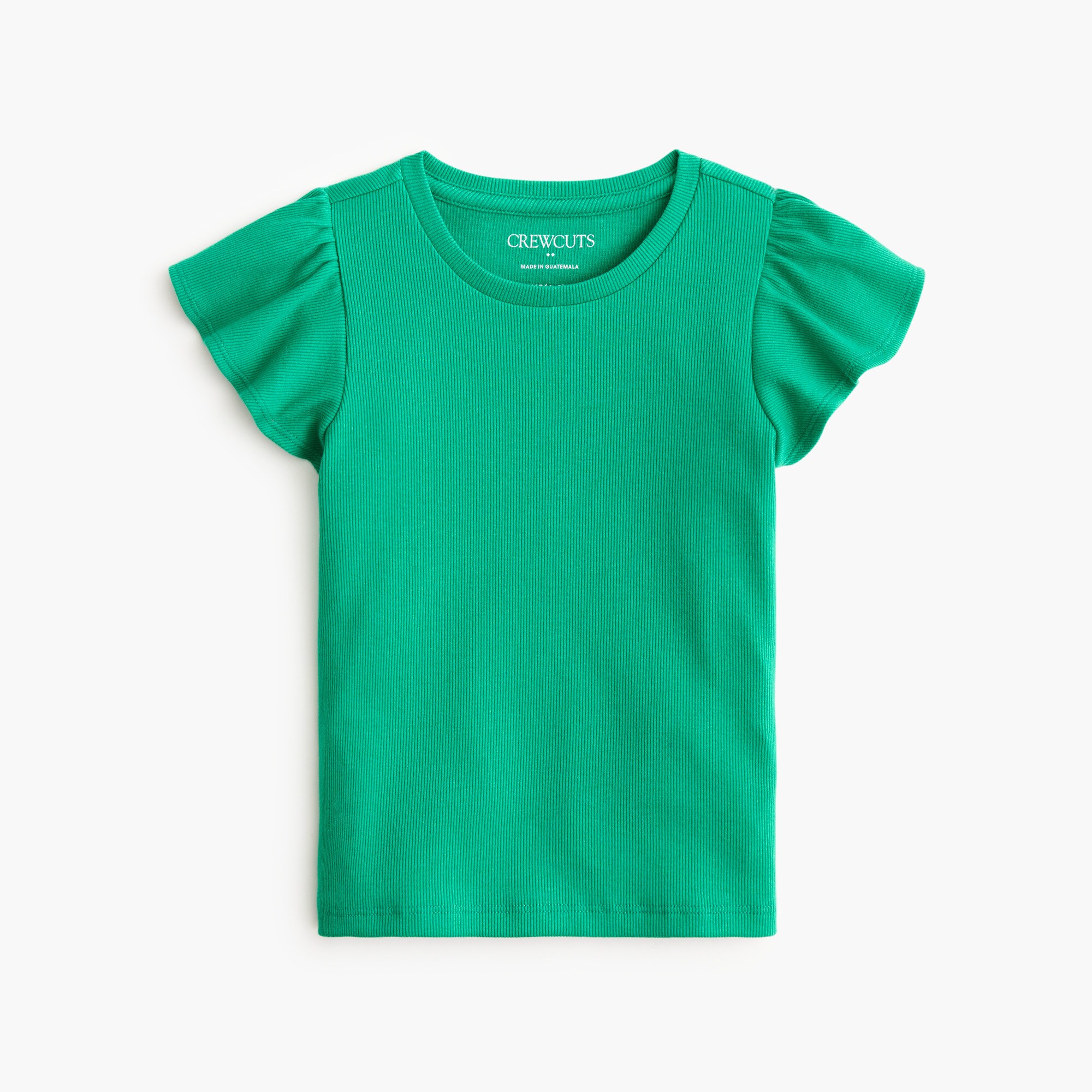 girls Girls' ribbed flutter-sleeve tee