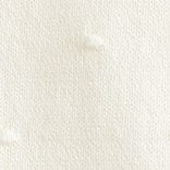 Girls' short-sleeve polka-dot textured sweater IVORY