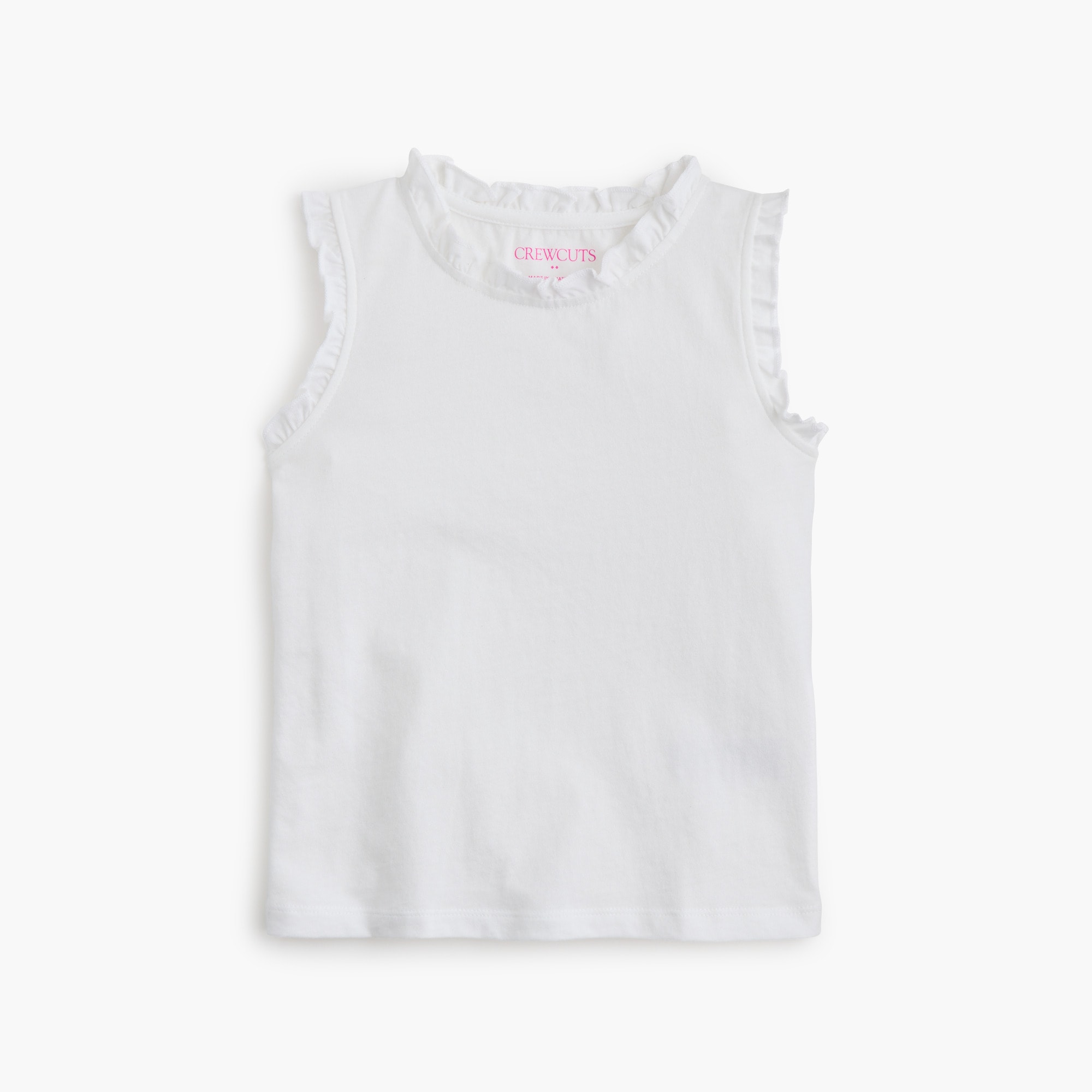 Girls' Jersey Ruffle-trim Tank Top For Girls | Factory