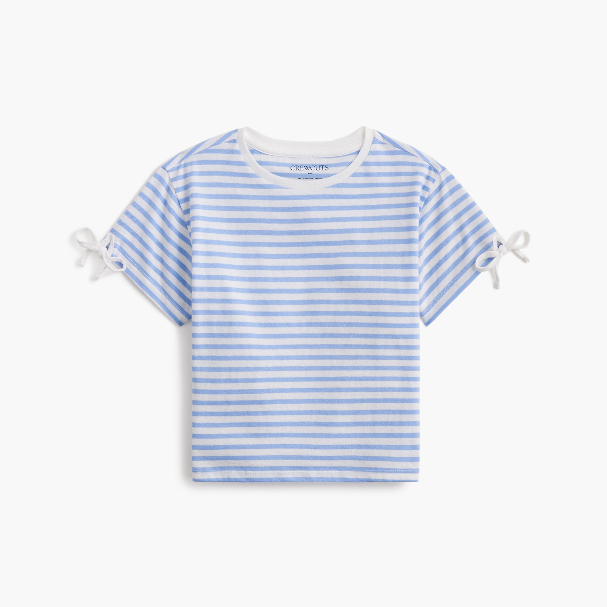 girls' striped bow-sleeve tee for girls