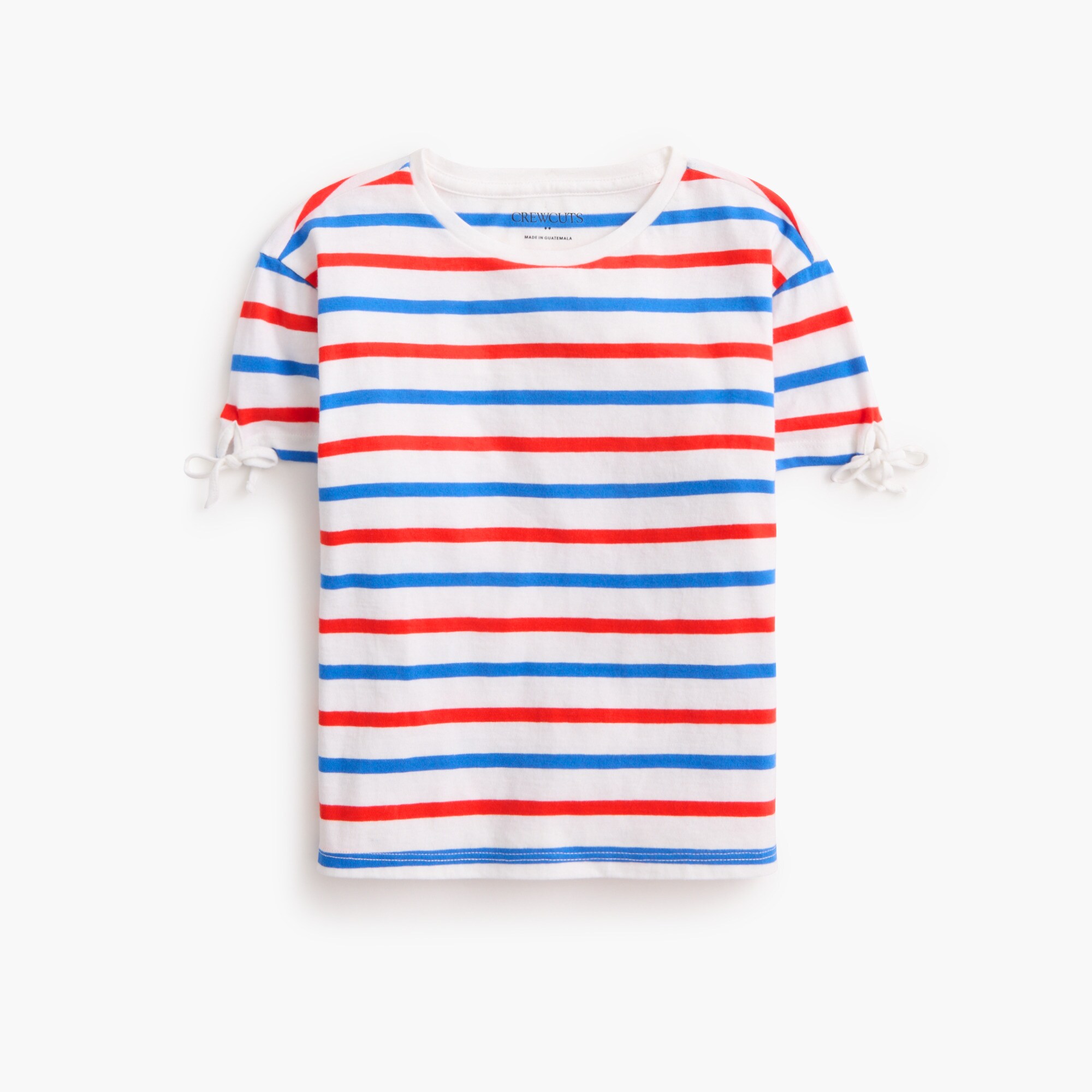 girls' striped bow-sleeve tee for girls