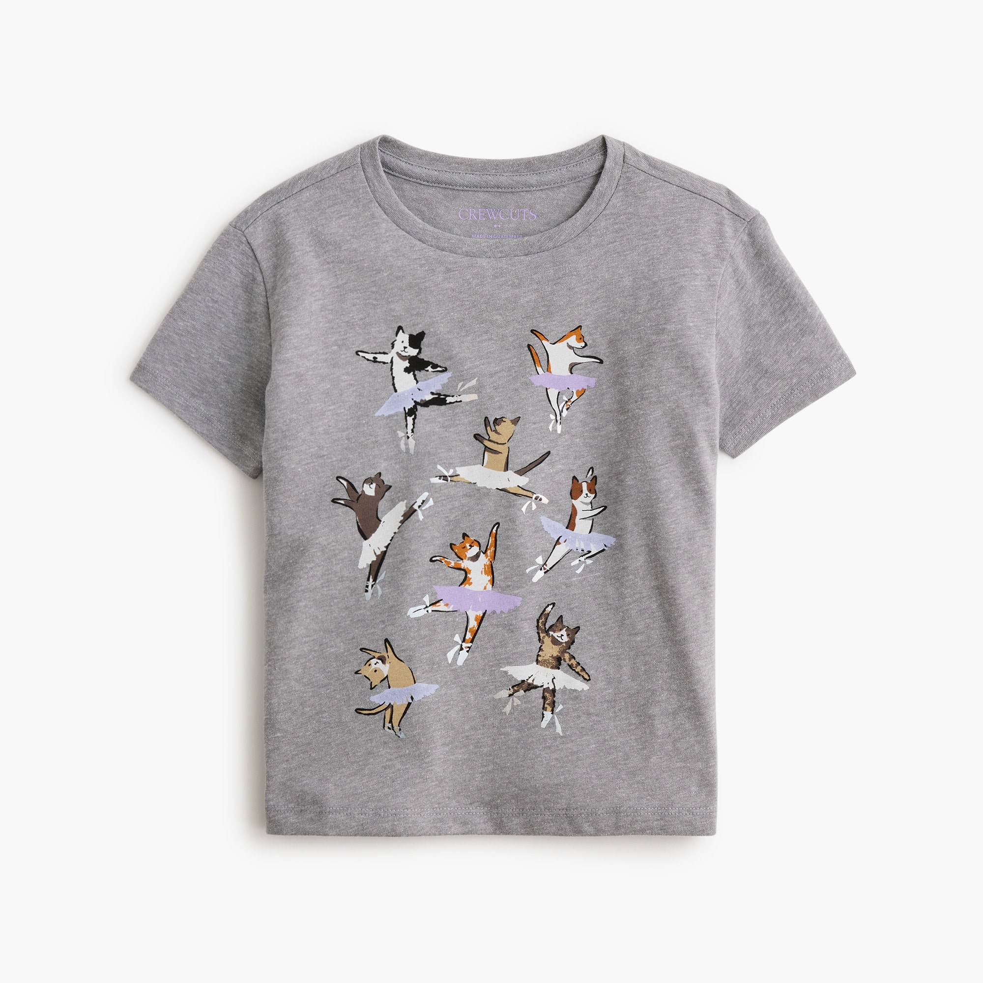  Girls' ballerina cats graphic tee