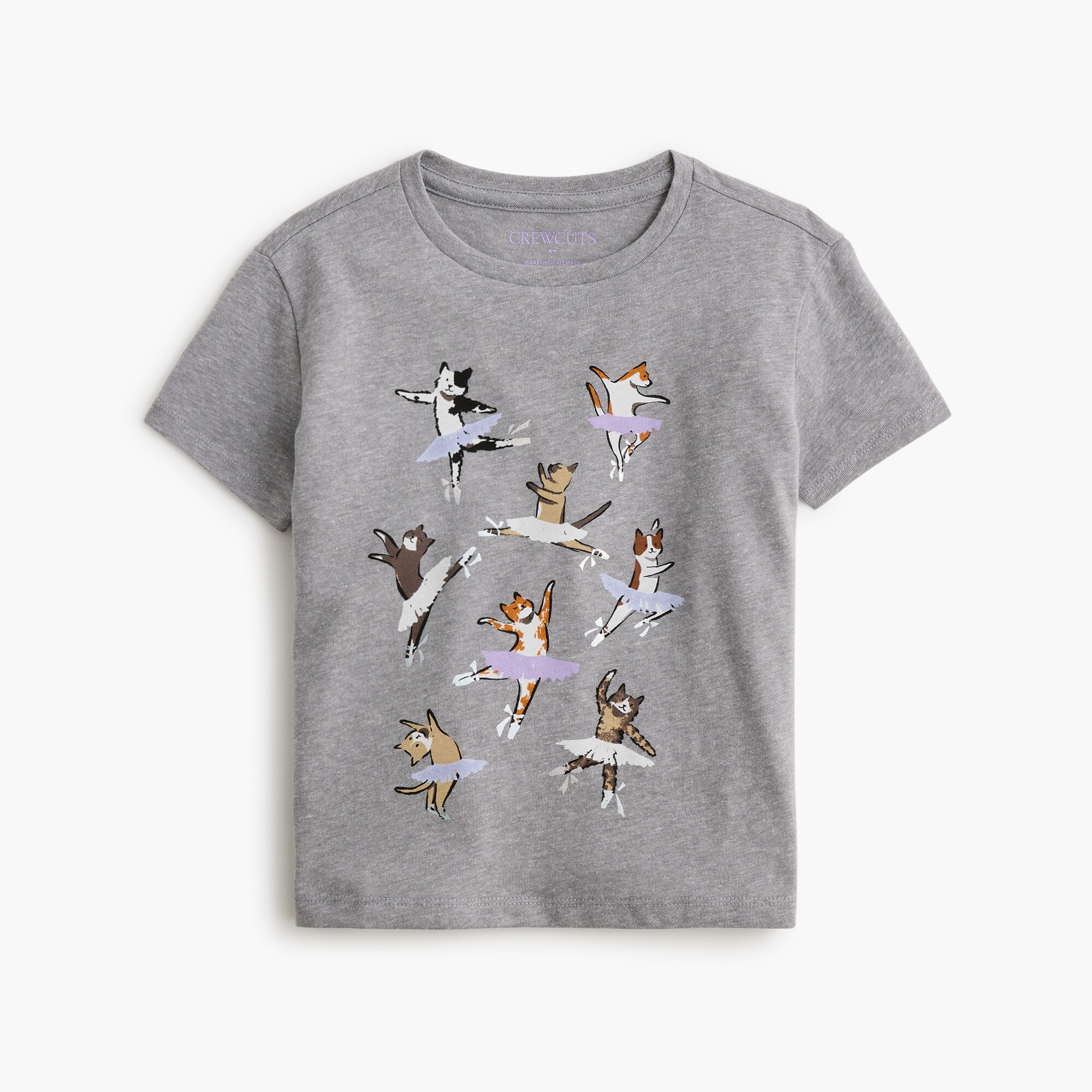 Girls' ballerina cats graphic tee