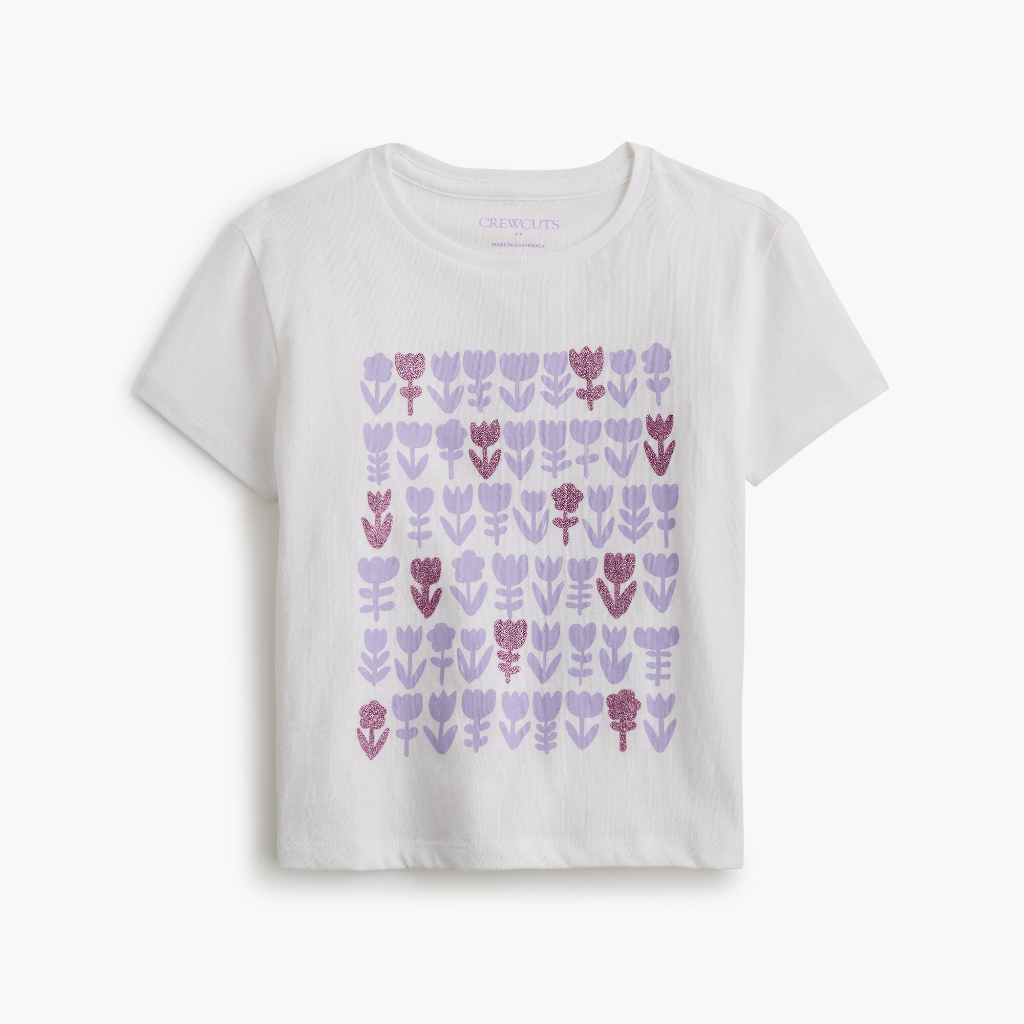 Girls' tulip grid graphic tee