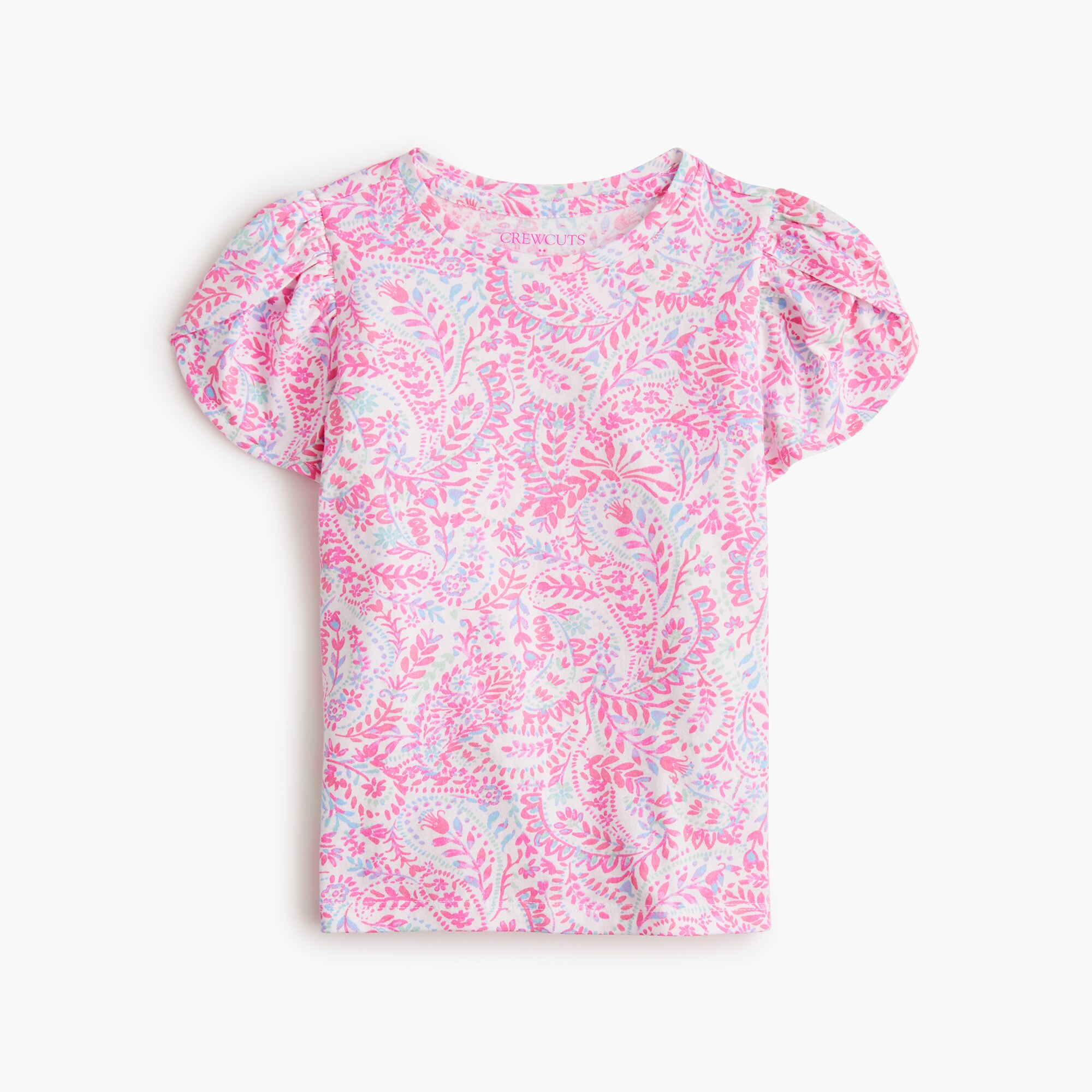girls Girls' paisley tulip-sleeve tee