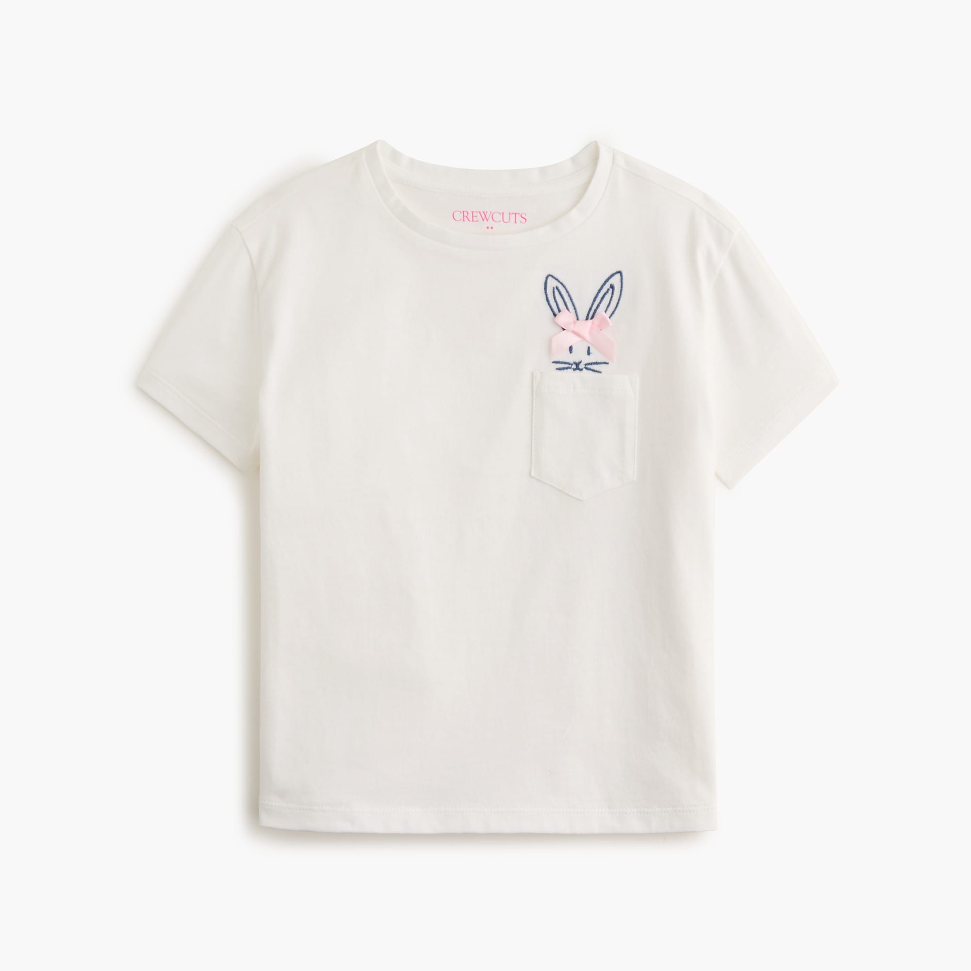 girls' bunny-pocket graphic tee for girls